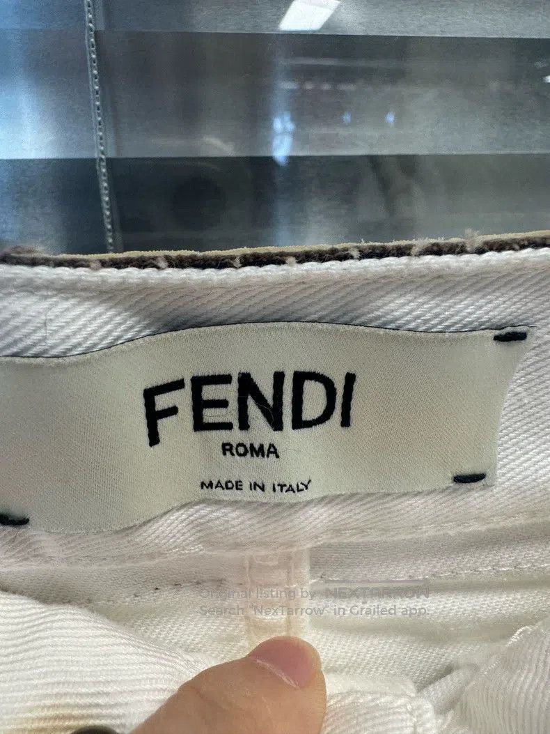 Fendi Fendi White A-Line High Waist Skirt Size 26" / US 2 / IT 38 - 5 Thumbnail
