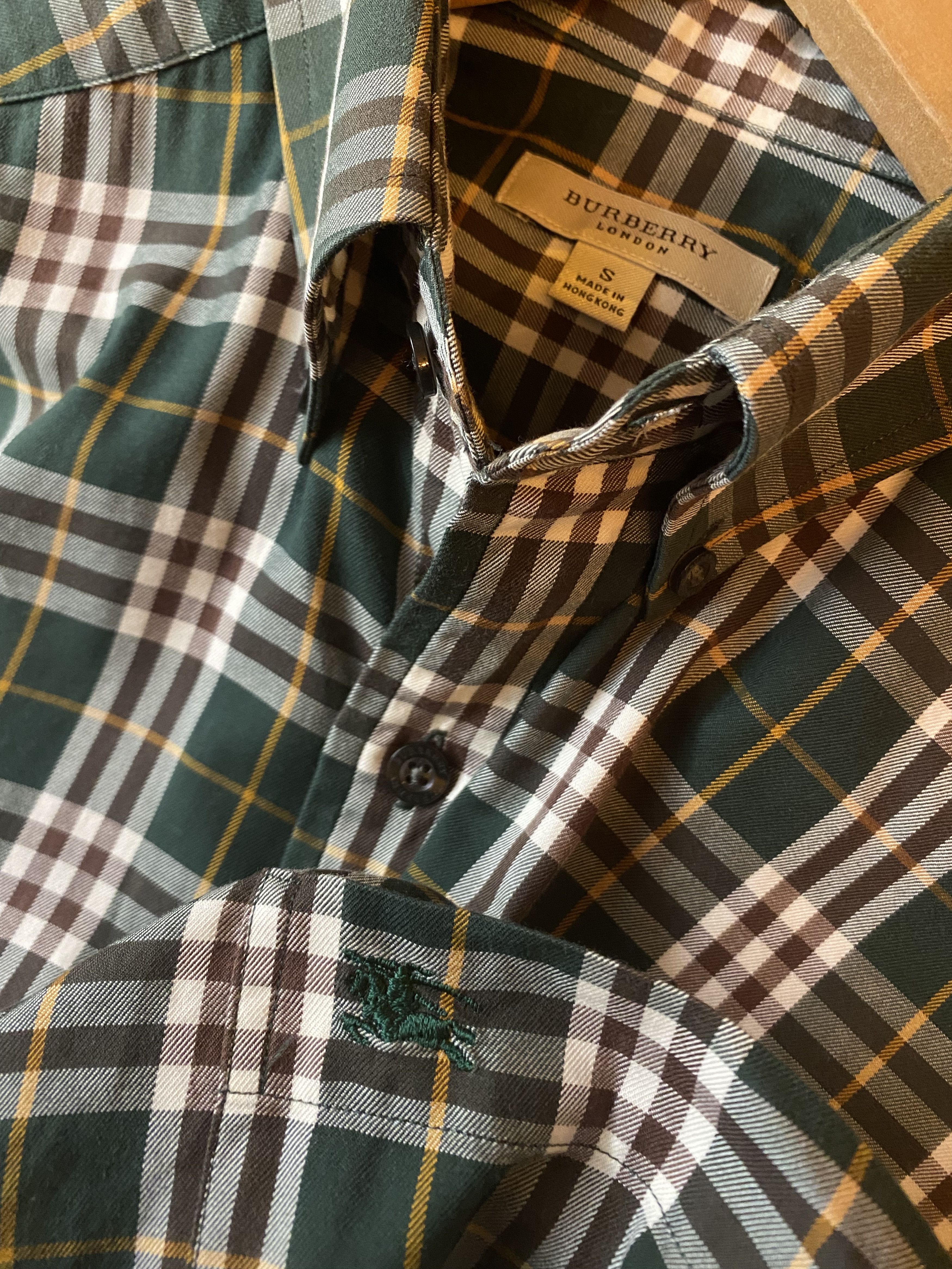Burberry 00s Burberry London Green Nova Check Short Sleeve Shirt Size US S / EU 44-46 / 1 - 6 Thumbnail