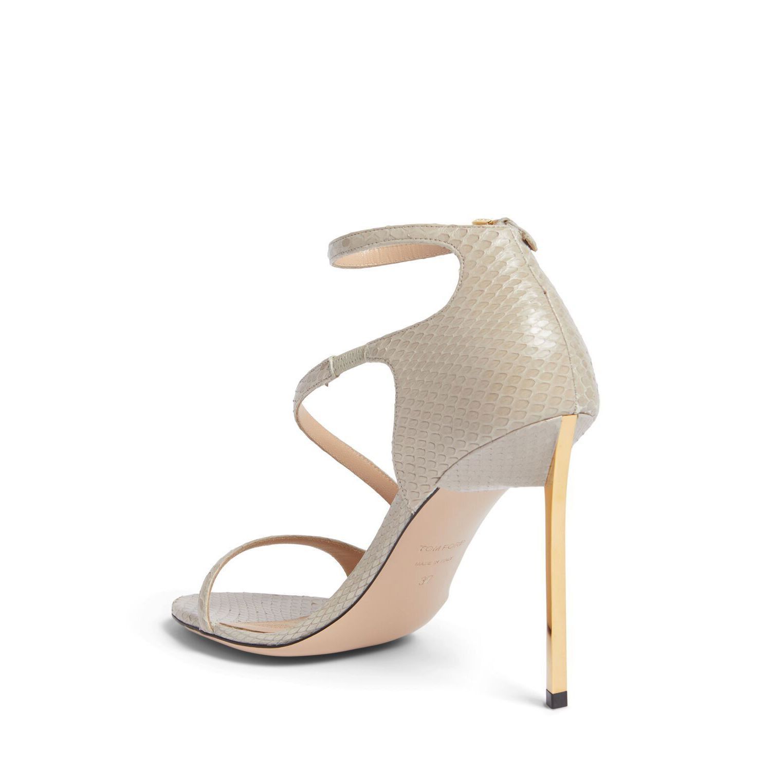 TOM FORD Newton Pearl Grey 105mm Sandals New (Euro Size:8;)
