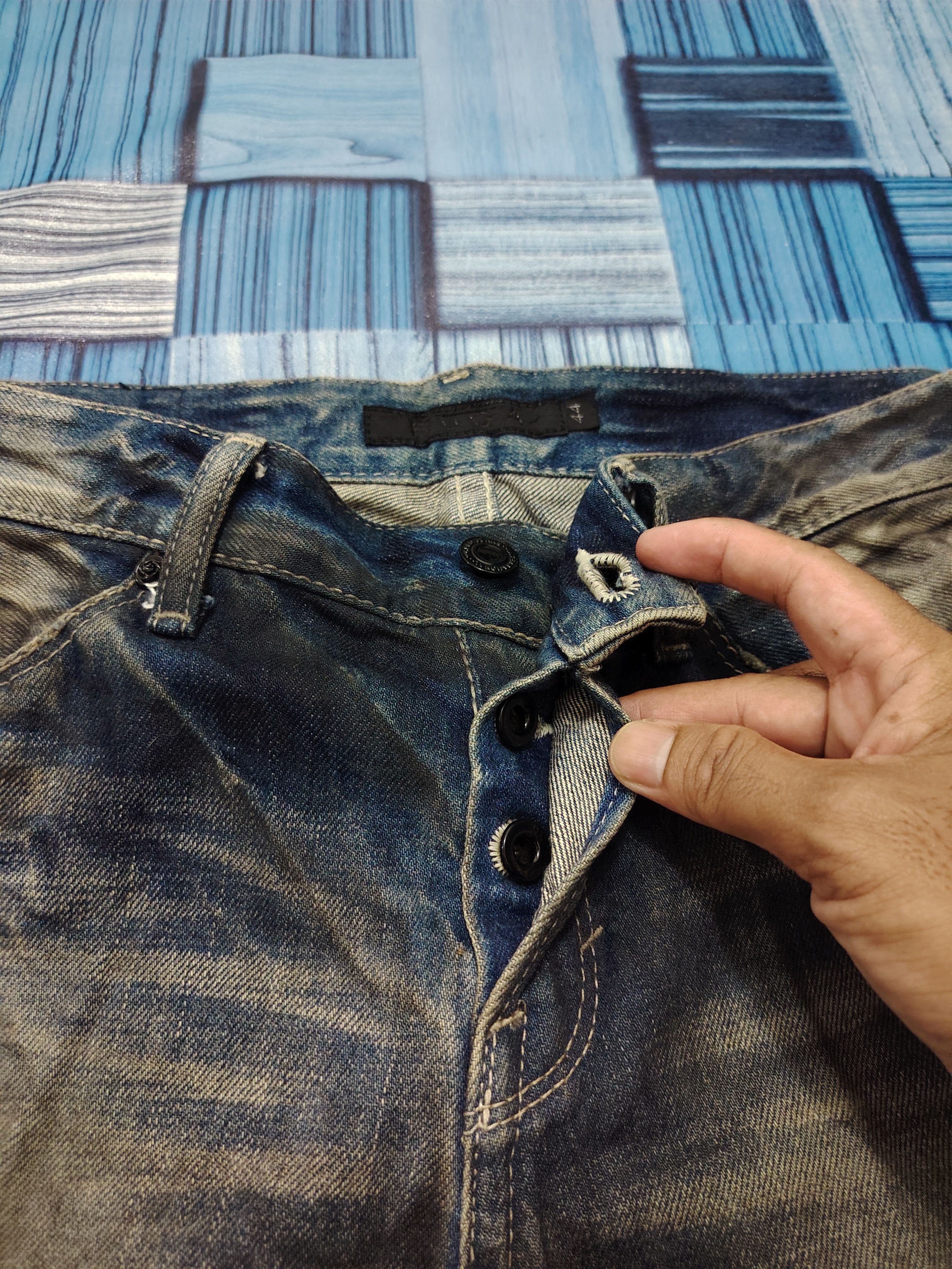 GOSTAR DE FUGA 💥Insane💥Rare💥Fuga Distressed Flared Jeans inspired I6W9 Size US 30 / EU 46 - 4 Thumbnail