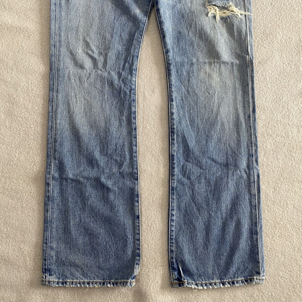 If Six Was Nine × Japanese Brand Polo Ralph Lauren Flared Distressed Denim w34 Size US 34 / EU 50 - 4 Thumbnail