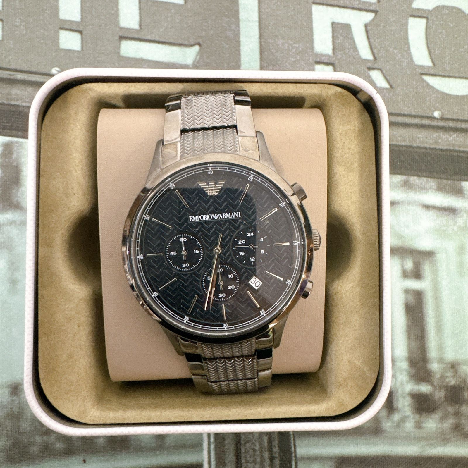 Emporio Armani Emporio Armani AR2505 Renato Chronograph Navy Blue Dial Size ONE SIZE - 1 Thumbnail