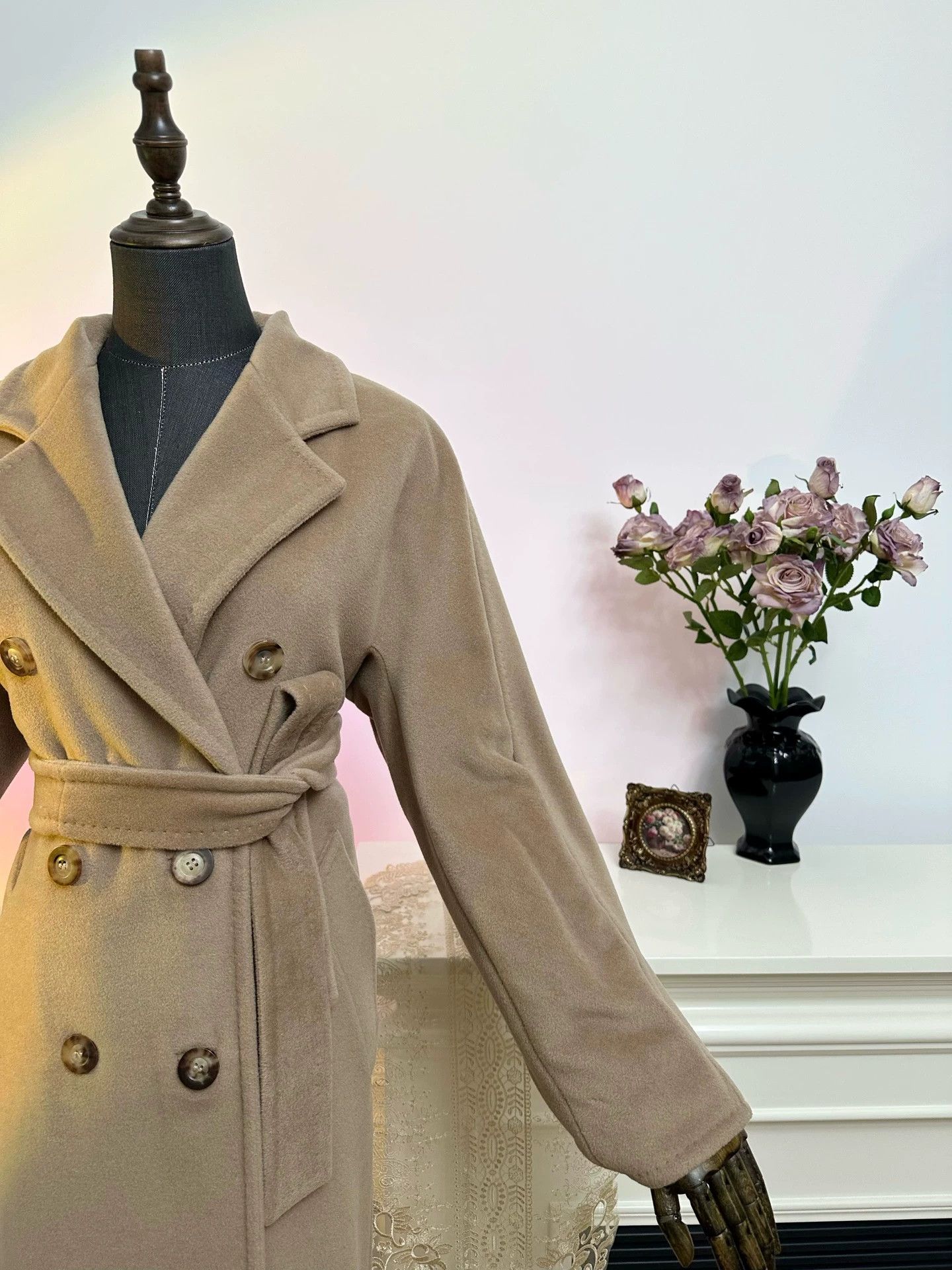 Max Mara MaxMara 101801 Oversized Double-Breasted Cashmere Coat Women's Camel Size S / US 4 / IT 40 - 5 Thumbnail