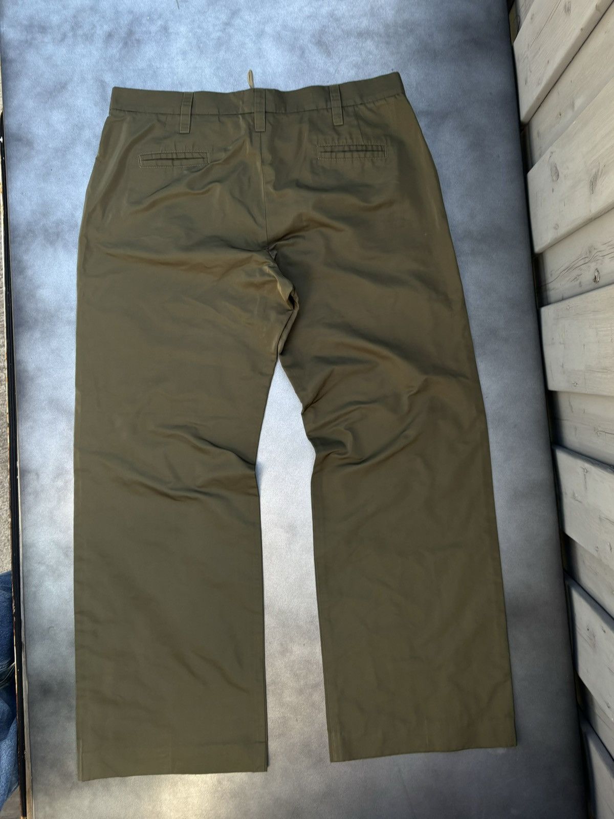 Jil Sander × Vintage Jil Sander Silk Pants Vintage Trousers Army Green Prada Y2K Size 35" - 9 Thumbnail