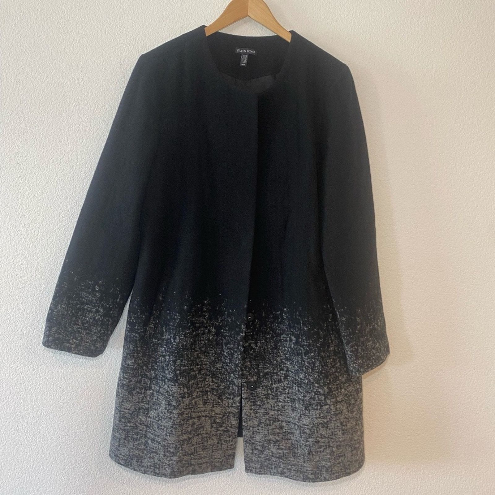 Eileen Fisher Eileen Fischer Women's Italian Wool Snap Button Coat - M Size M / US 6-8 / IT 42-44 - 2 Thumbnail