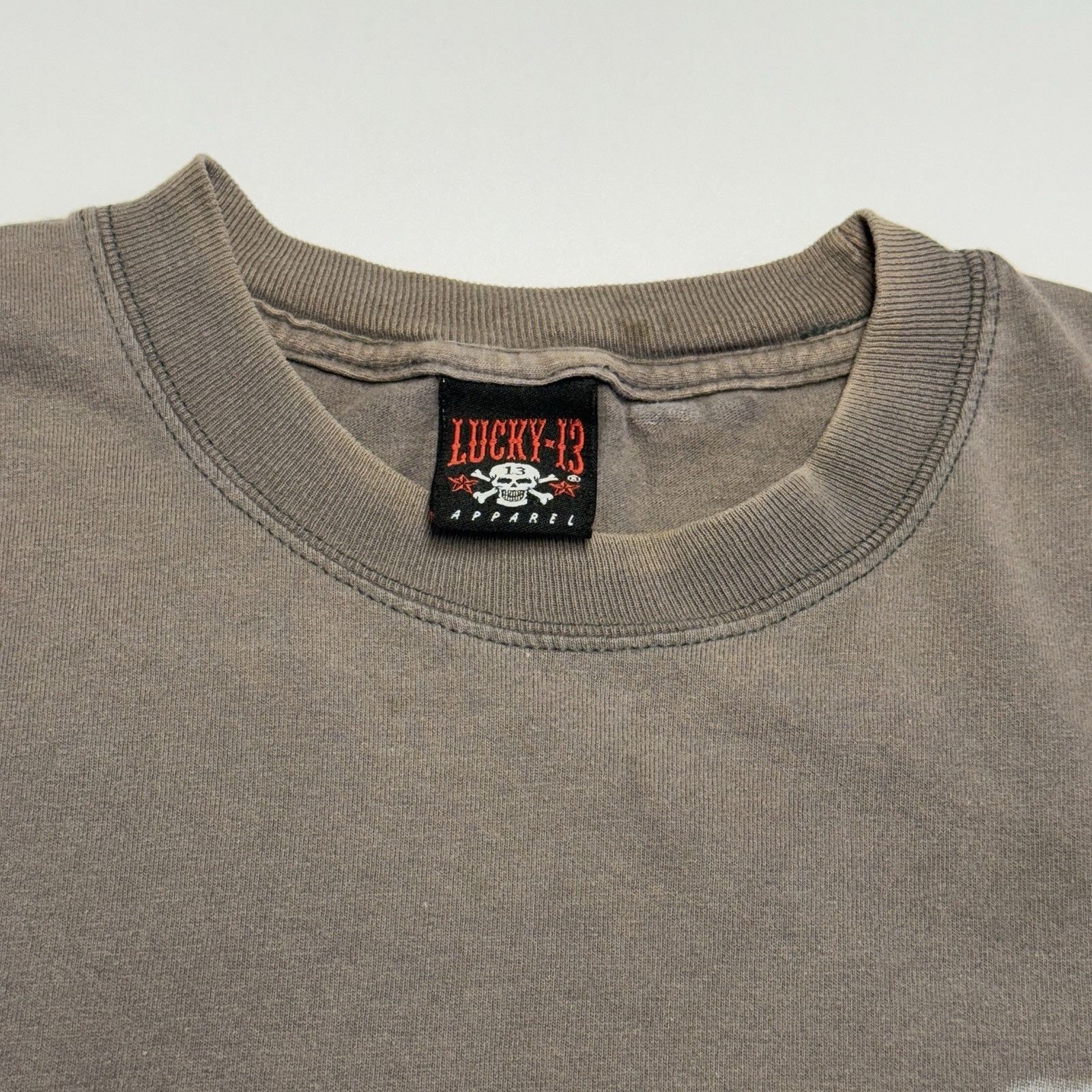 Vintage Vintage Lucky 13 T Shirt Mens Large Y2K Brown Short Sleeve G Size US L / EU 52-54 / 3 - 3 Thumbnail