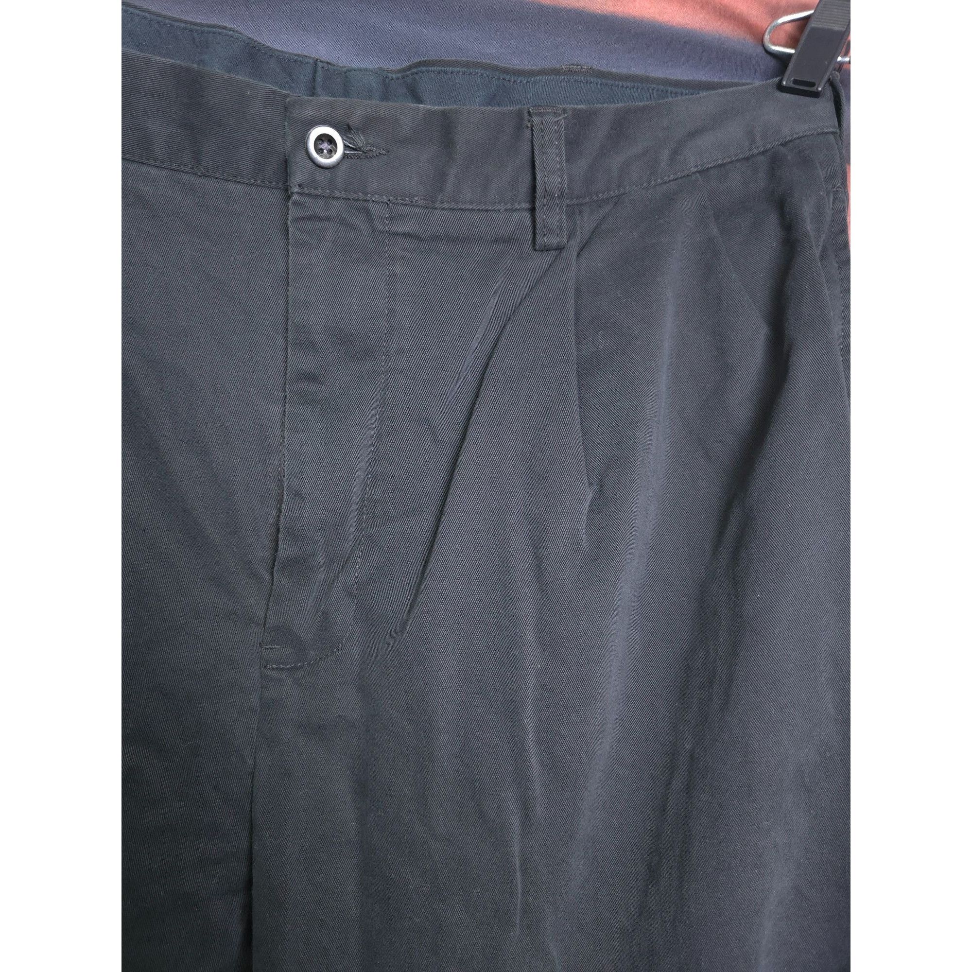 Polo Ralph Lauren Polo By Ralph Lauren Mens Black Cotton Pleated Chino Pants S Size 36R - 2 Thumbnail