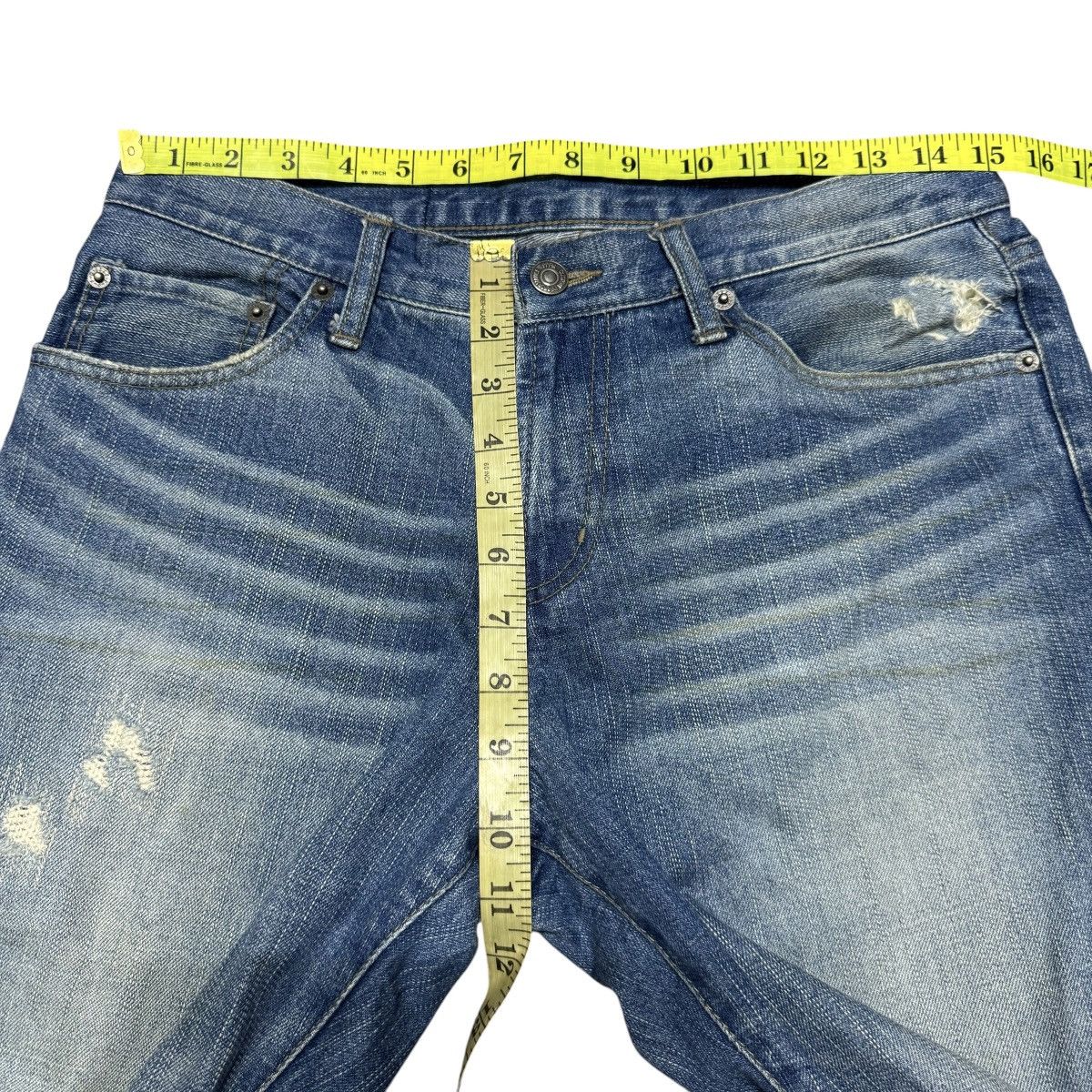 PPFM PPFM Repaired Denim Flare Jeans Size US 30 / EU 46 - 19 Thumbnail