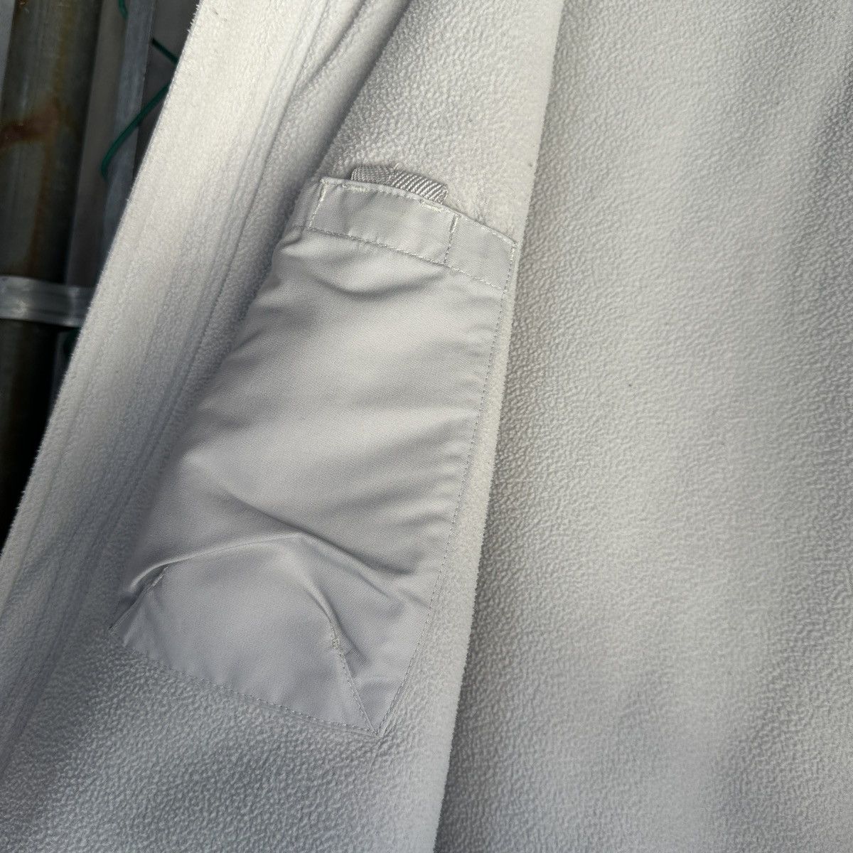 Nike × Vintage VTG Y2K Nike White Full Zip Jacket Fleece Lined Coat Swoosh Size US XXL / EU 58 / 5 - 12 Thumbnail