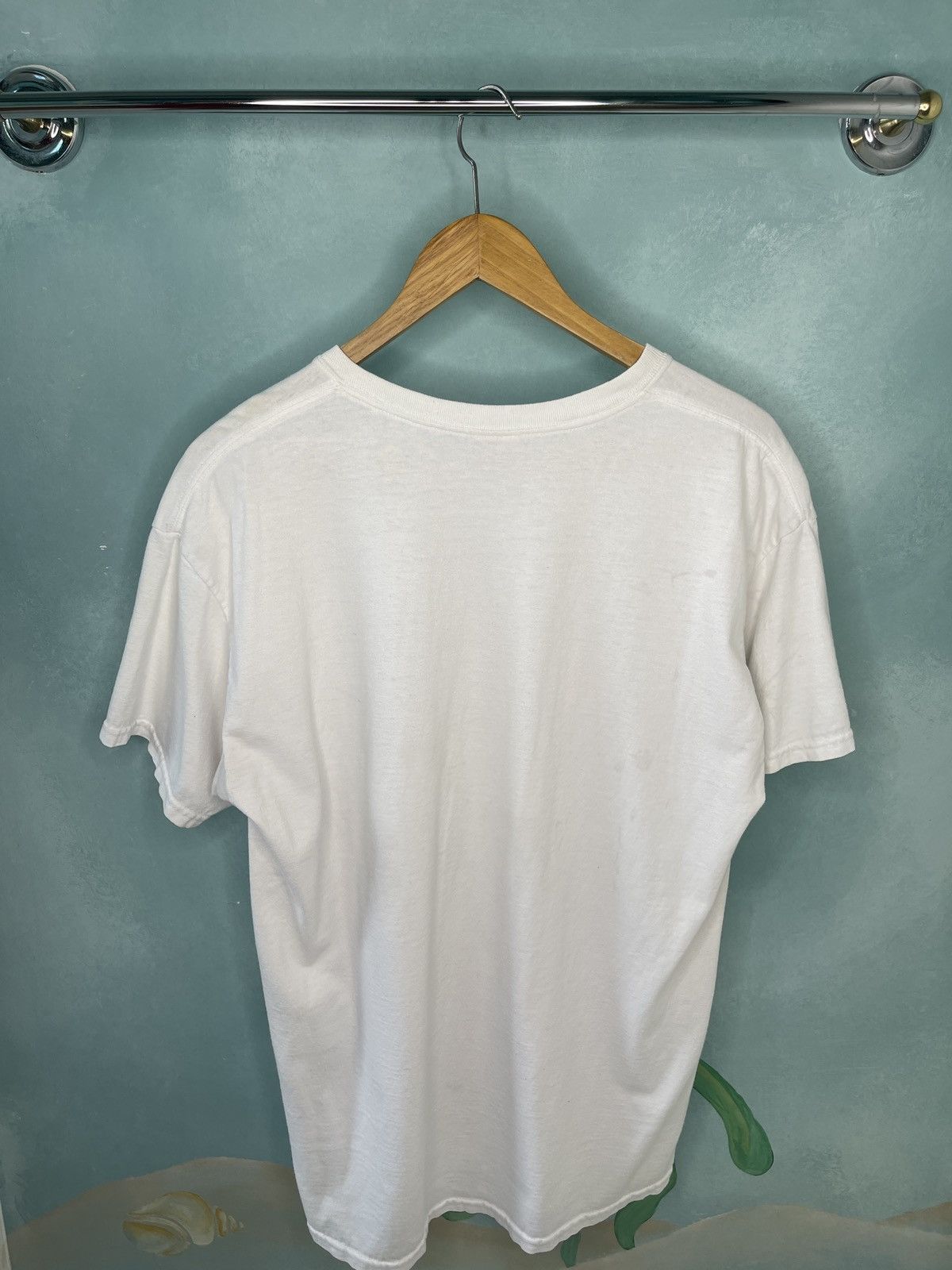 Gildan Vintage White NYC Tourist Graphic T-Shirt Twin Towers Size US L / EU 52-54 / 3 - 2 Thumbnail