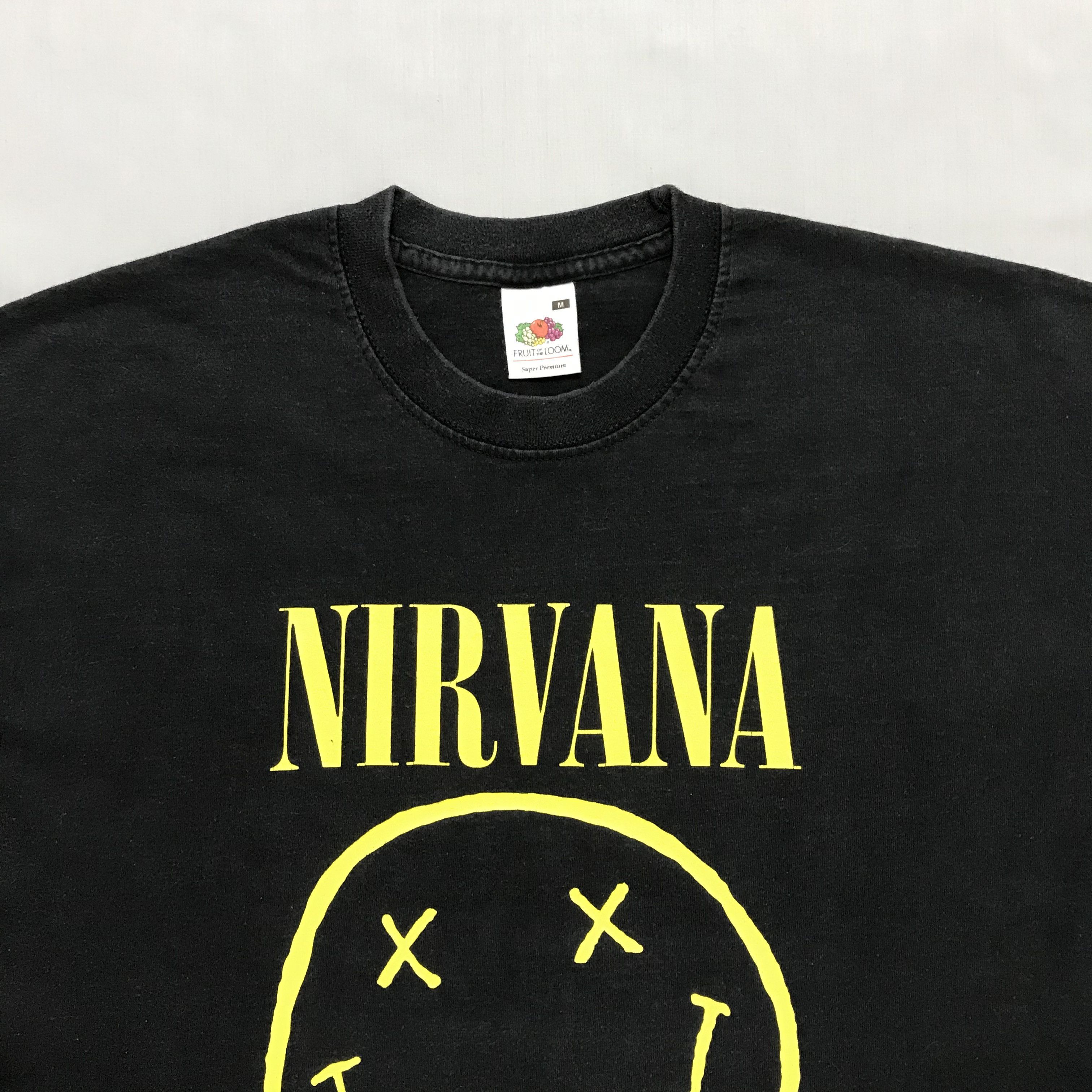 Nirvana NIRVANA 1992 Vintage T-Shirt Smiley Band Tees Kurt Cobain Size US M / EU 48-50 / 2 - 3 Thumbnail
