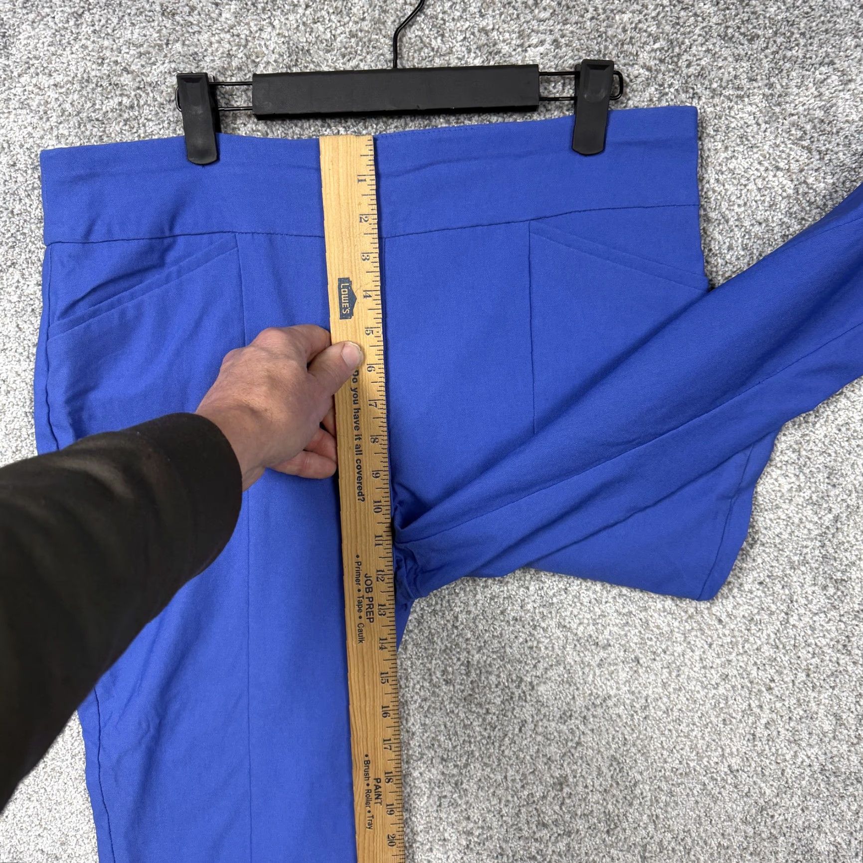 Vintage Chico's Chicos Brigitte Ankle Pants Womens Petite 8P Blue Office Slimming Tapered Pull On Pockets Solid 35in Inseam 26.5in Size 30" / US 8 / IT 44 - 5 Thumbnail