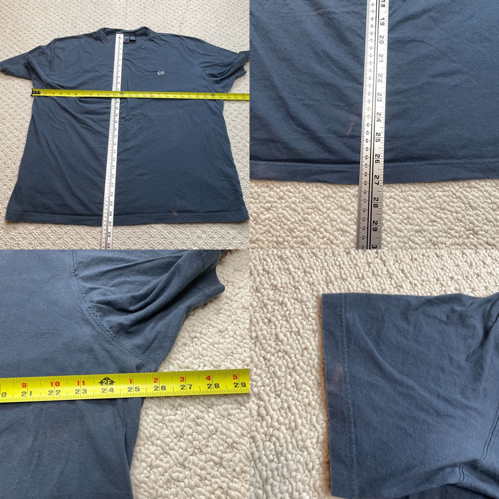 Chaps Chaps Shirt Mens 2XL Blue Cotton Logo Crew Neck Short Sleeve T-Shirt Top Adult Regular (Note: If needed, remove extra spaces) Size US XXL / EU 58 / 5 - 8 Thumbnail