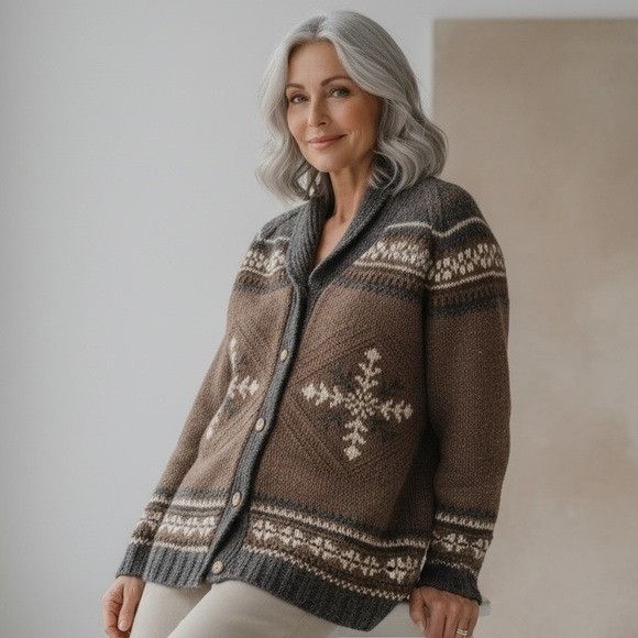 Eddie Bauer Vintage Eddie Bauer “Legend” Wool Brown Patterned Women's Ca Size L / US 10 / IT 46 - 1 Thumbnail