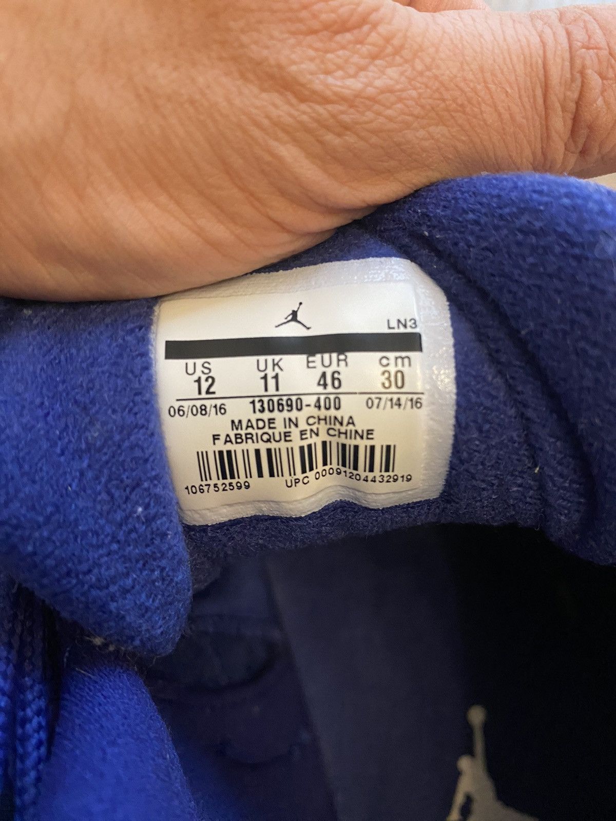 Jordan Brand Air Jordan 12 Retro 'Deep Royal' Size US 12 / EU 45 - 13 Thumbnail