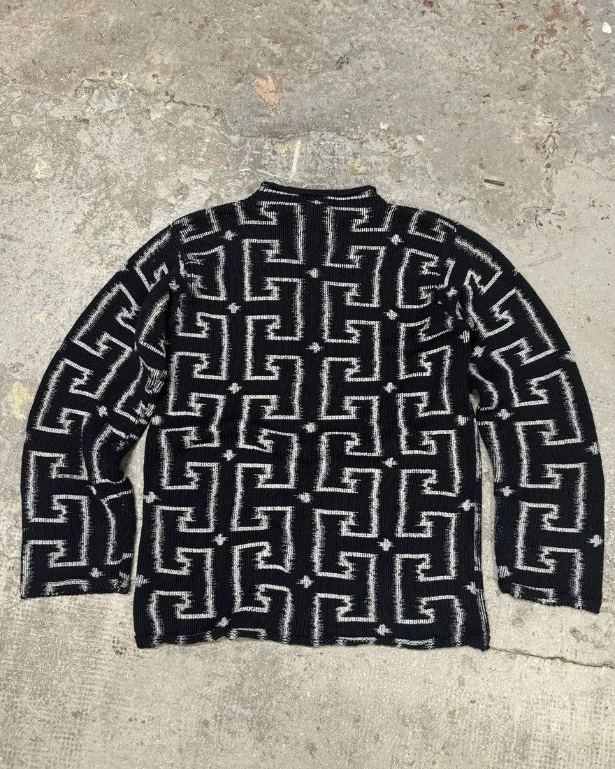 Emporio Armani × Vintage 1990s Emporio Armani Psycho Navy Sweater Size US S / EU 44-46 / 1 - 5 Thumbnail