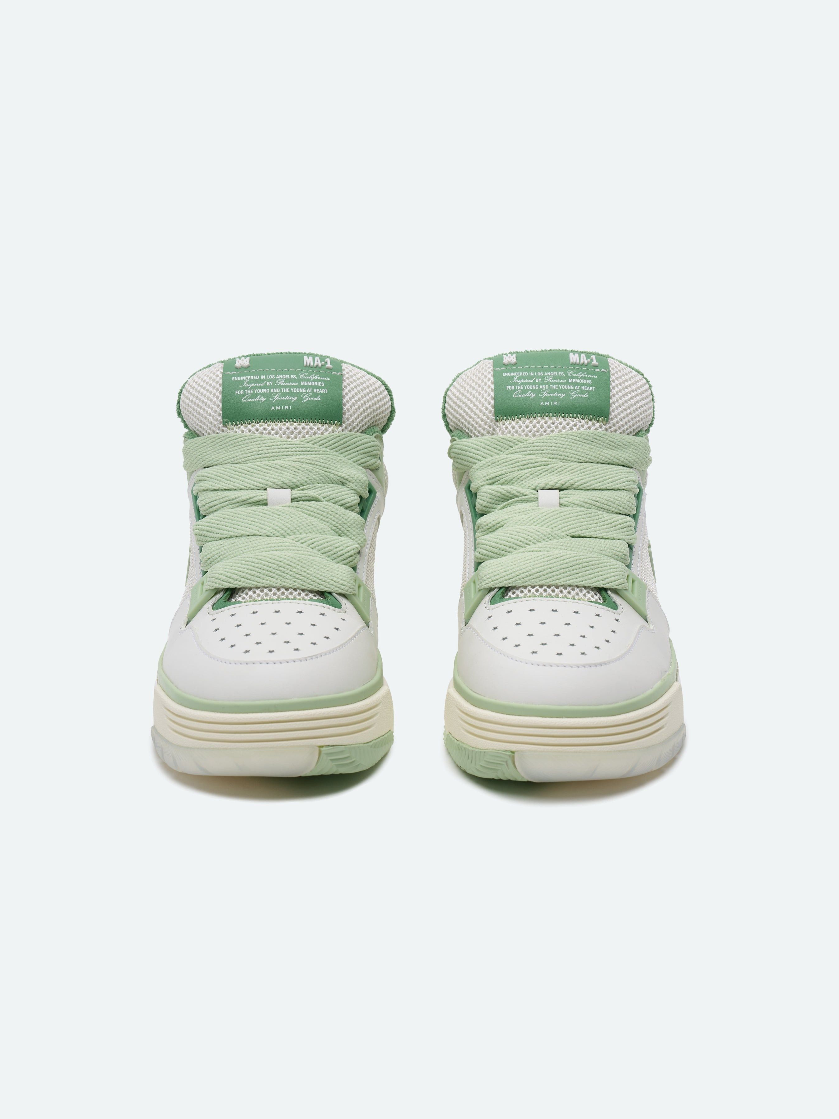 Amiri oc11z0225 MA-1 Low-Top Sneakers in Green/White Size US 8 / EU 41 - 3 Thumbnail