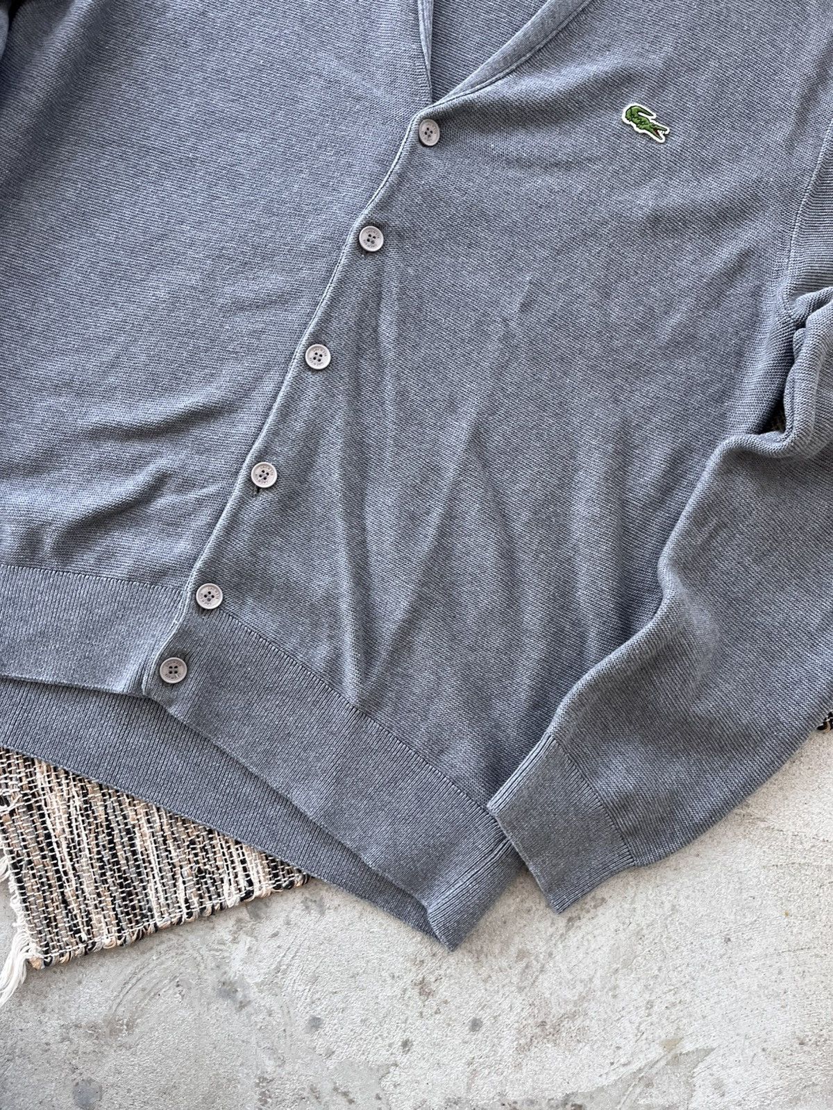 Lacoste Vintage Lacoste Grey Avantgarde Unisex Cardigan Luxury Y2K Size US L / EU 52-54 / 3 - 6 Thumbnail