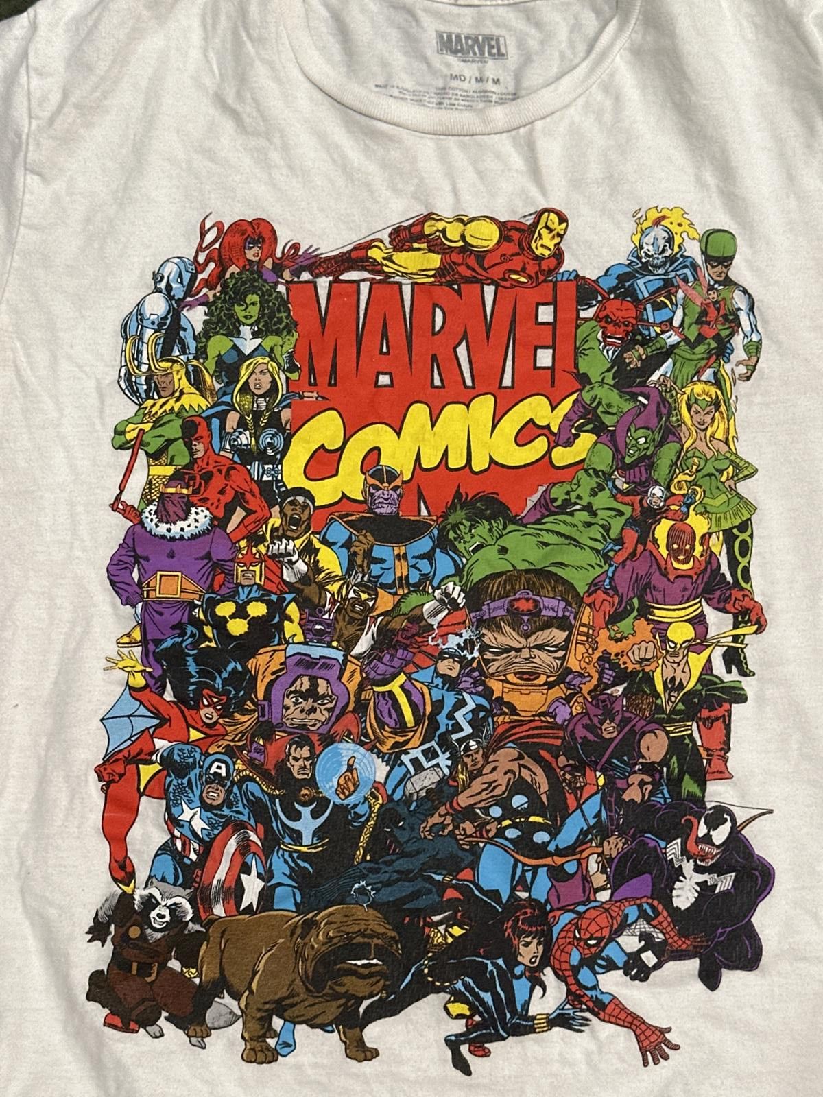 Marvel Comics Marvel Men's Medium White Graphic Tee Size US M / EU 48-50 / 2 - 2 Thumbnail