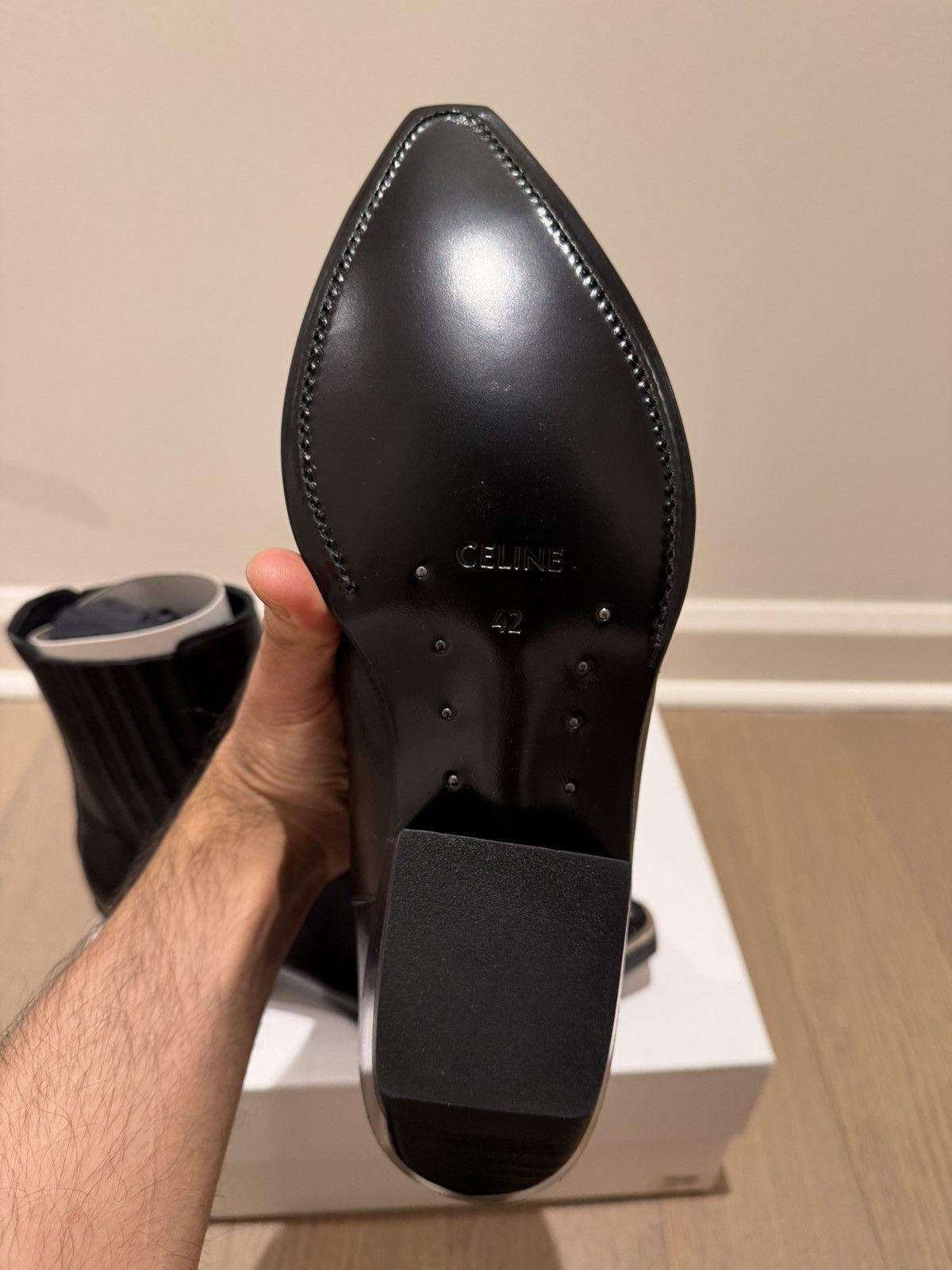 Celine Celine Metal Toe Western Chelsea Boots Black Size 42 (SS 21) Size US 9 / EU 42 - 6 Thumbnail