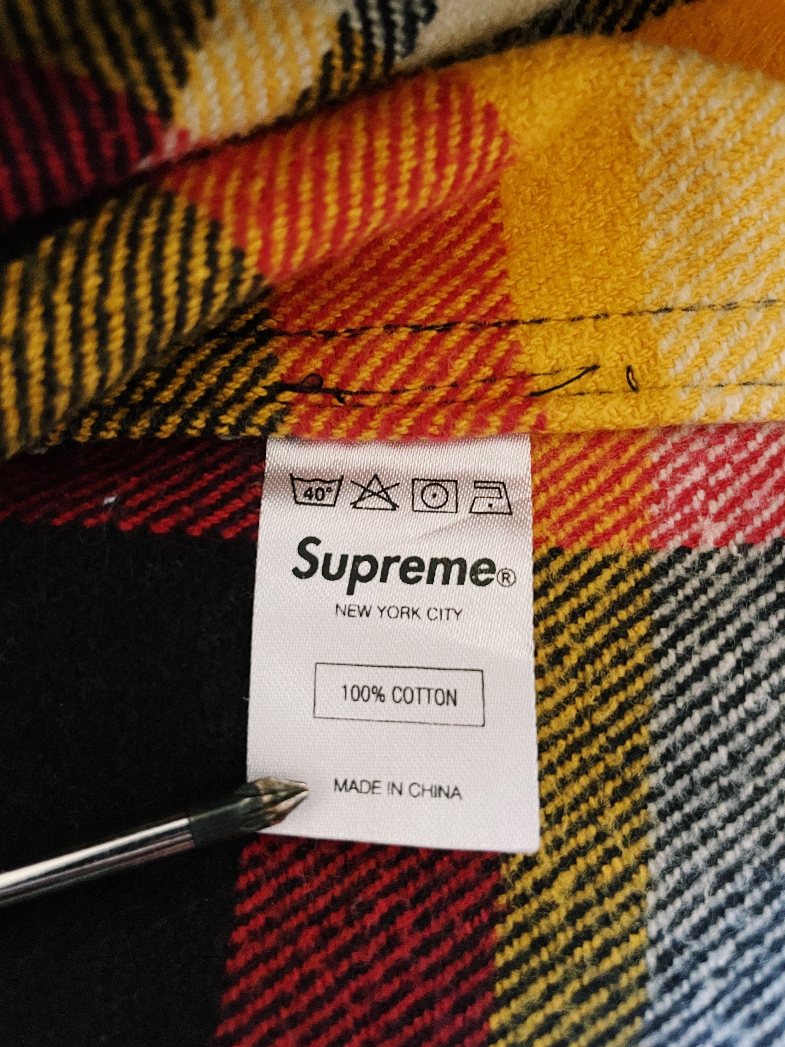 Supreme Supreme Heavyweight Plaid Flannel Shirt Yellow / Red / Black Size US M / EU 48-50 / 2 - 5 Thumbnail