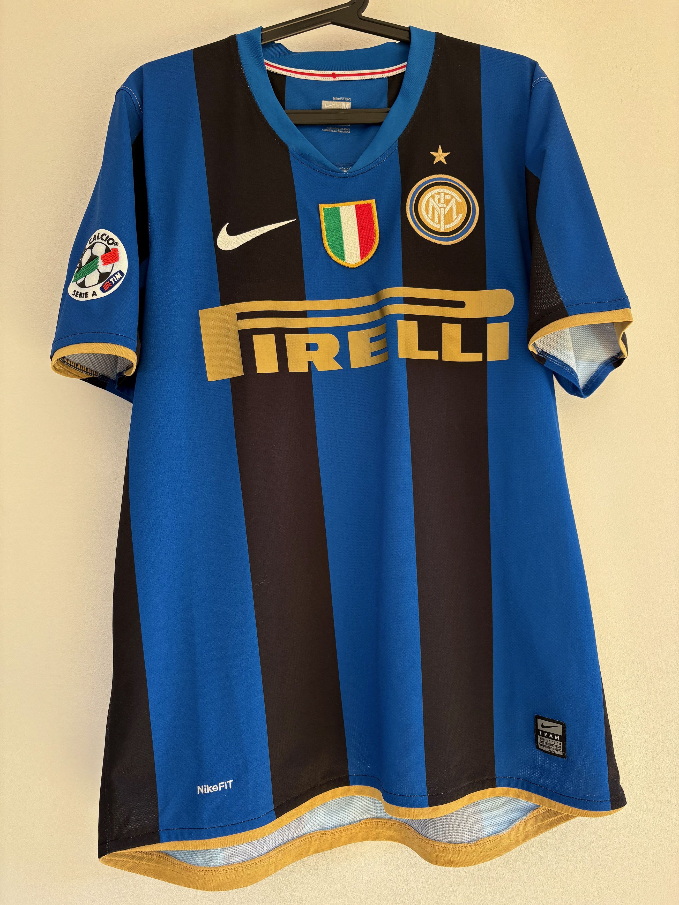 Nike Inter Milan 2008/09 Home Jersey - Figo #7 - Nike Fit Size US M / EU 48-50 / 2 - 2 Thumbnail