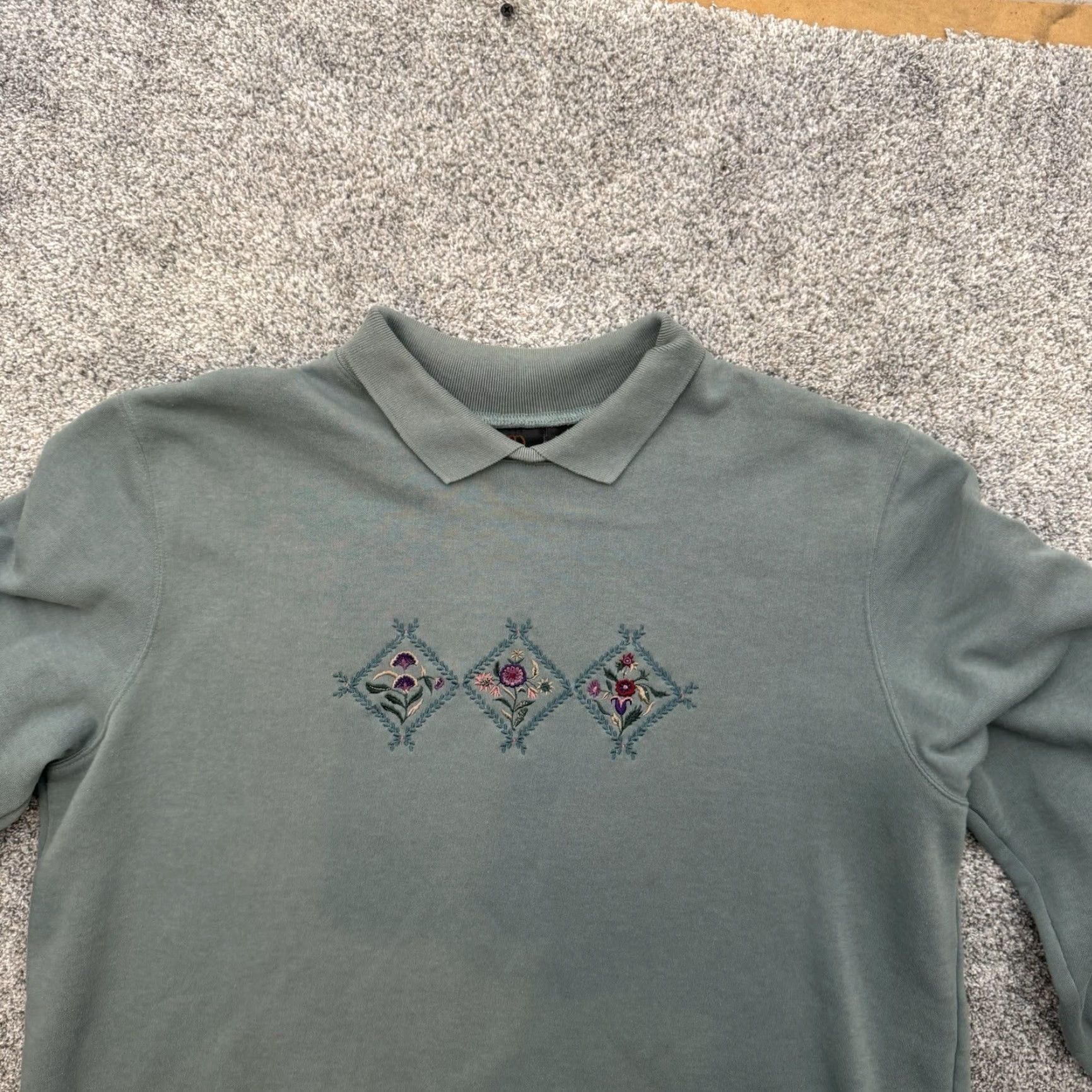 Vintage VINTAGE Jenny Buchanan Sweatshirt 2X Women Pullover Embroidered Floral Green 90s Retro Cottagecore Grandma Shirt Womens Size XXL / US 16-18 / IT 52-54 - 4 Thumbnail