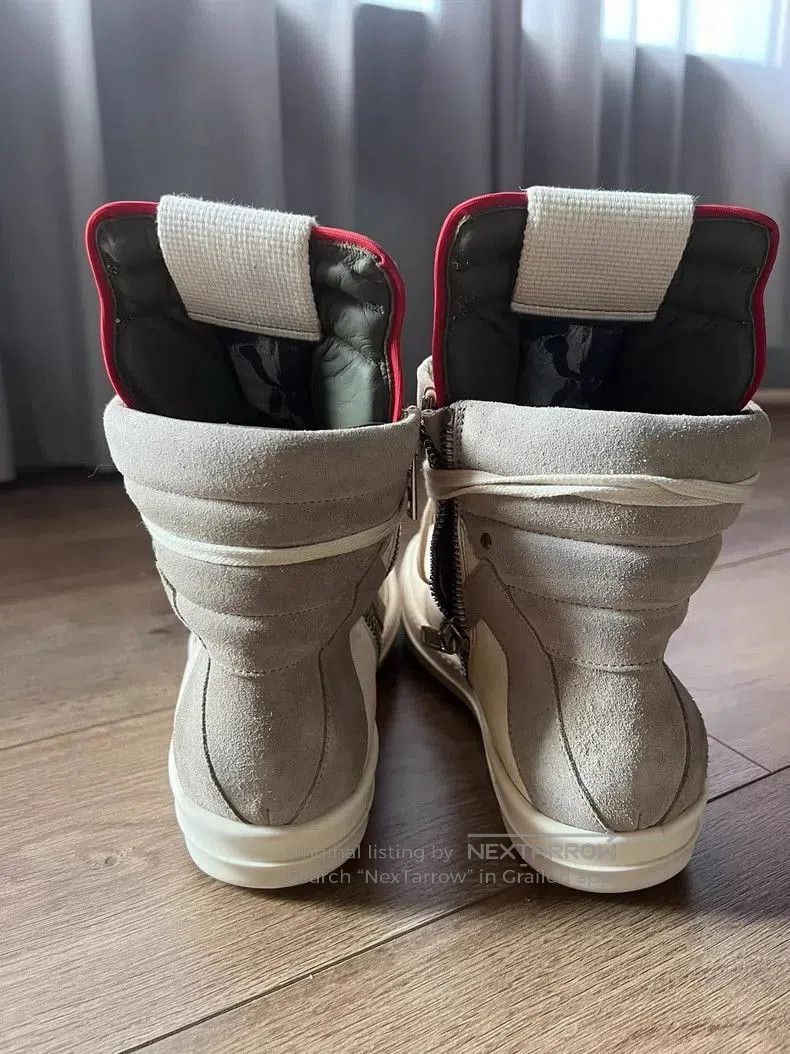 Rick Owens Rick Owens Cream Color Suede High Top Sneakers. Size US 10.5 / EU 43-44 - 4 Thumbnail