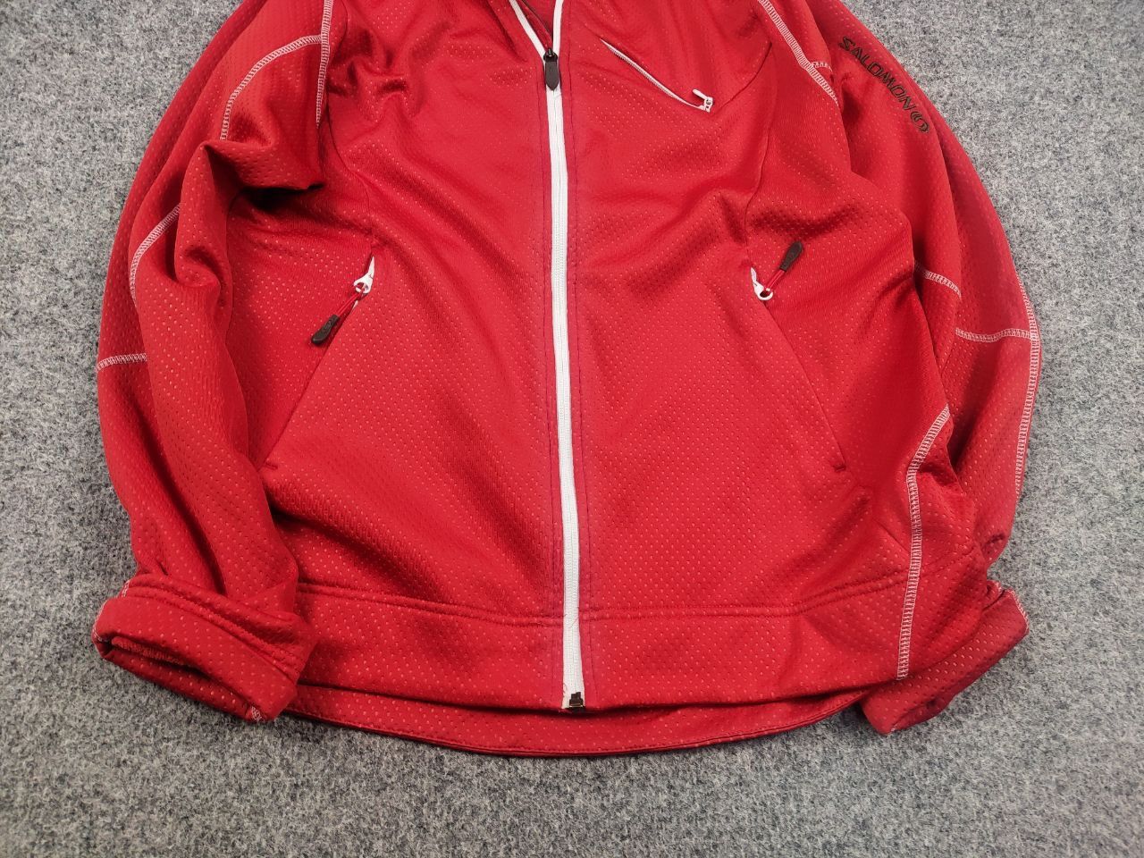 Salomon Vintage Salomon Acti Logo Zip Red Fleece Long sleeve Size US L / EU 52-54 / 3 - 5 Thumbnail