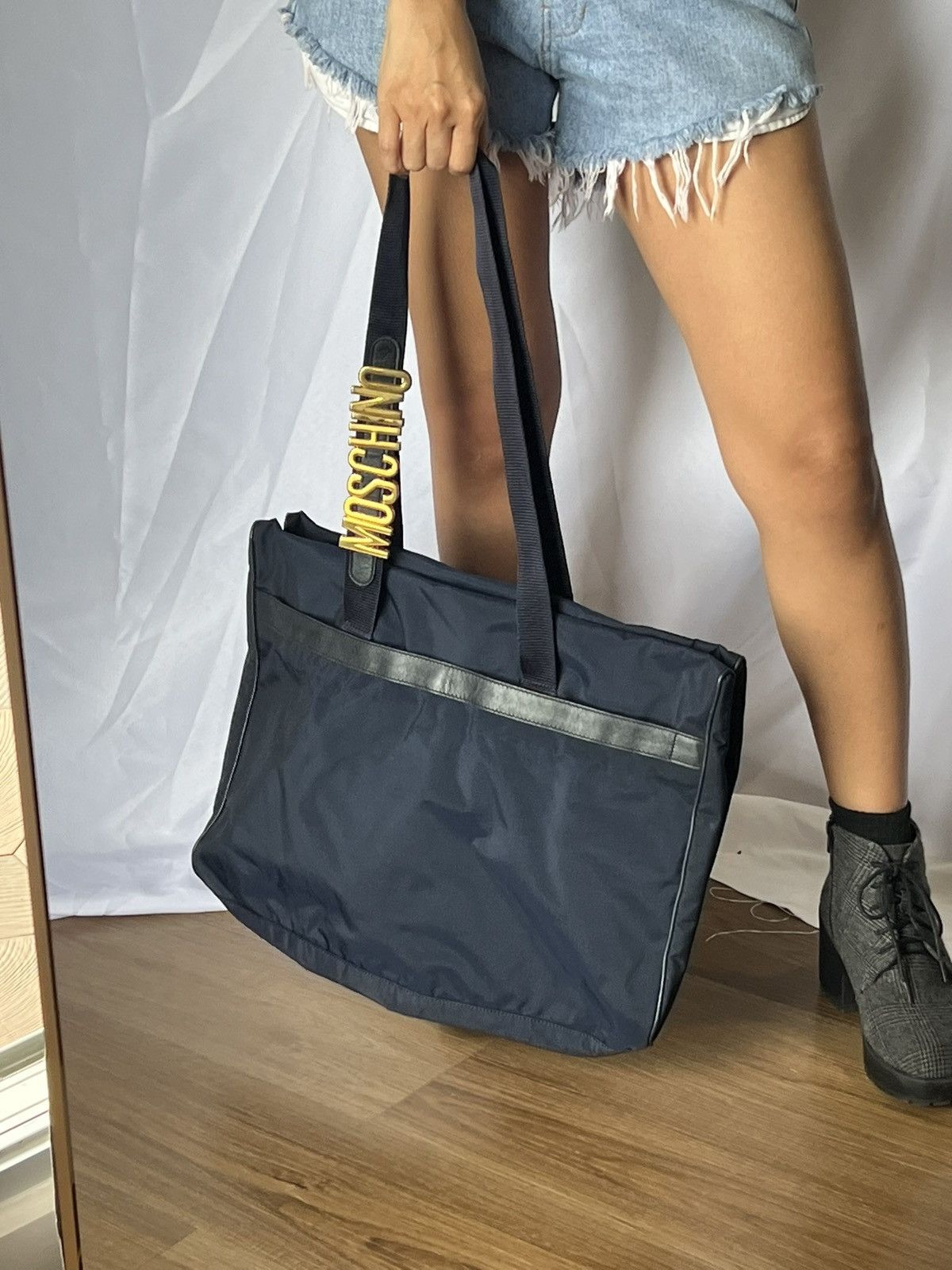 Moschino Moschino Nylon Large Tote – Navy Size ONE SIZE - 25 Thumbnail