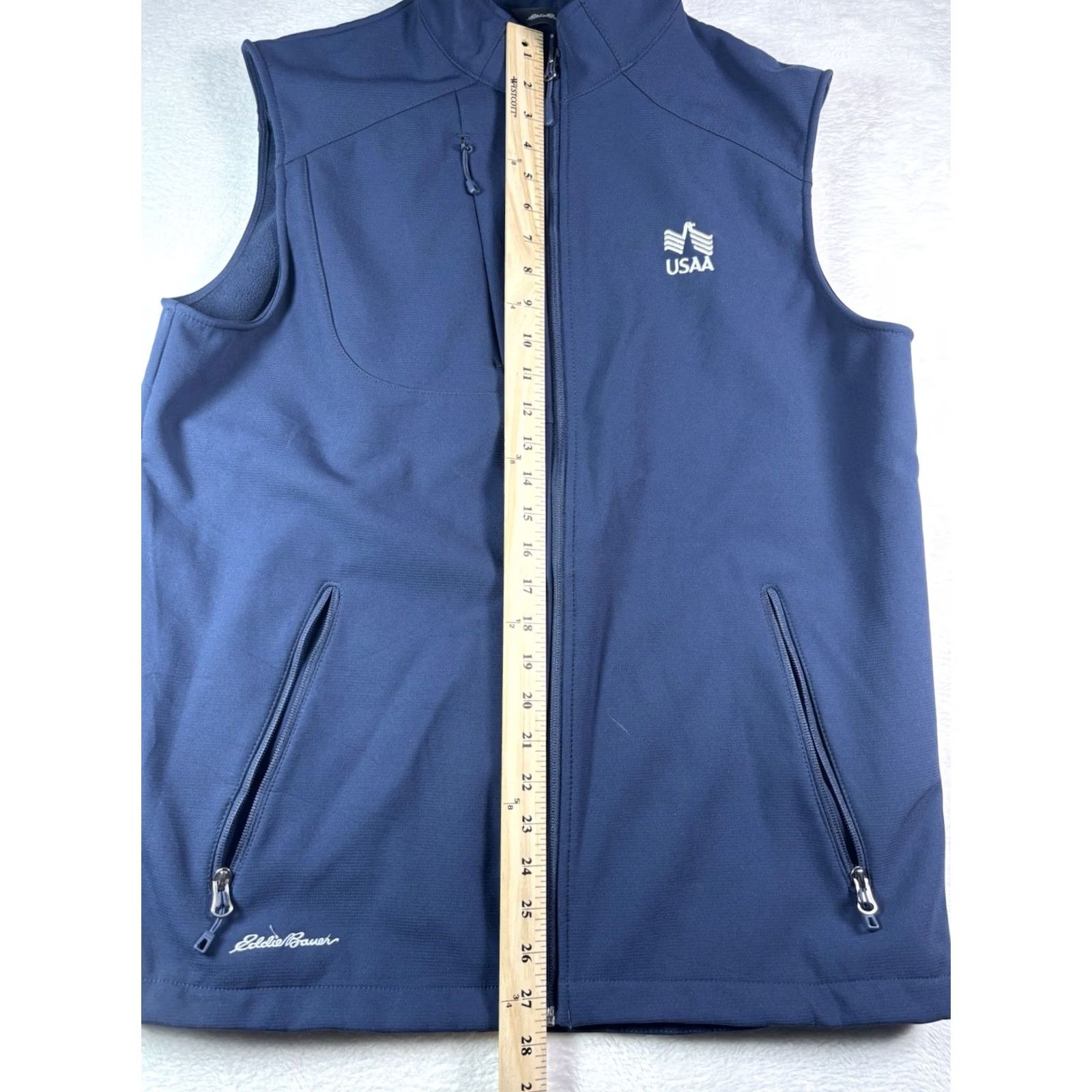 Eddie Bauer Eddie Bauer Vest Mens Large Blue Full Zip Fleece Pockets Outdoor Size US L / EU 52-54 / 3 - 3 Thumbnail