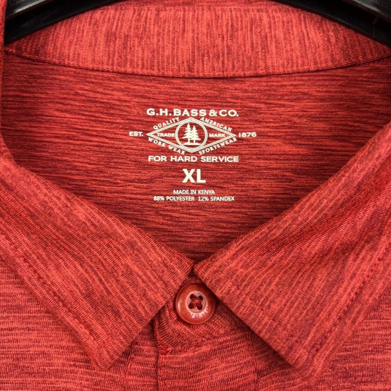 G.H. Bass & Co. G.H. Bass & Co Polo Shirt Men Red Short Sleeve Collared XL Size US XL / EU 56 / 4 - 6 Thumbnail