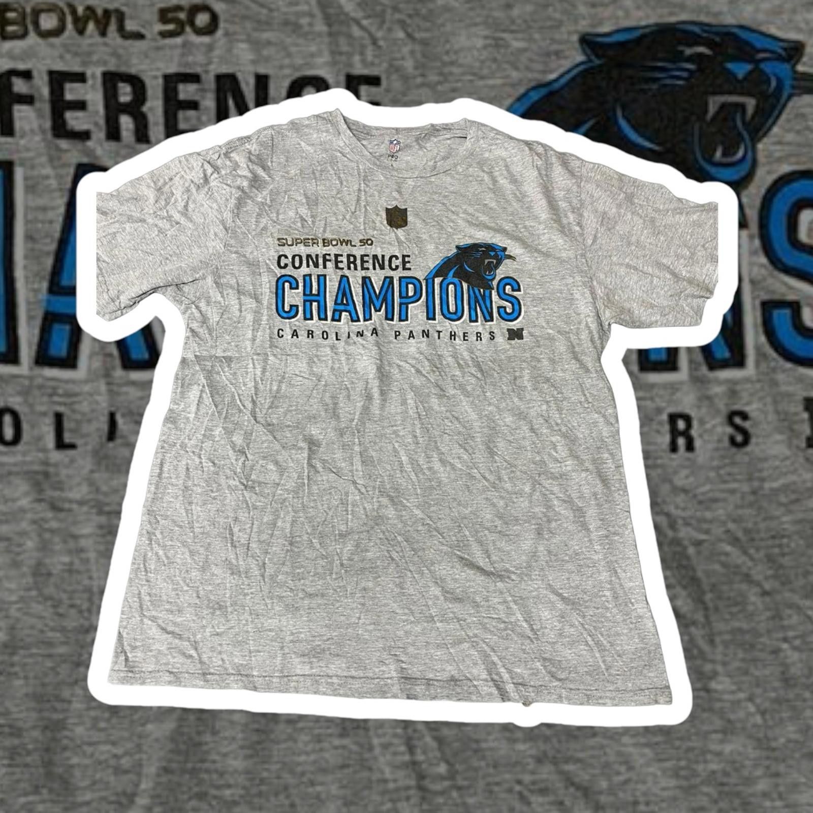 NFL Carolina Panthers Super Bowl 50 Conference Champions T-Shirt Size US L / EU 52-54 / 3 - 1 Thumbnail