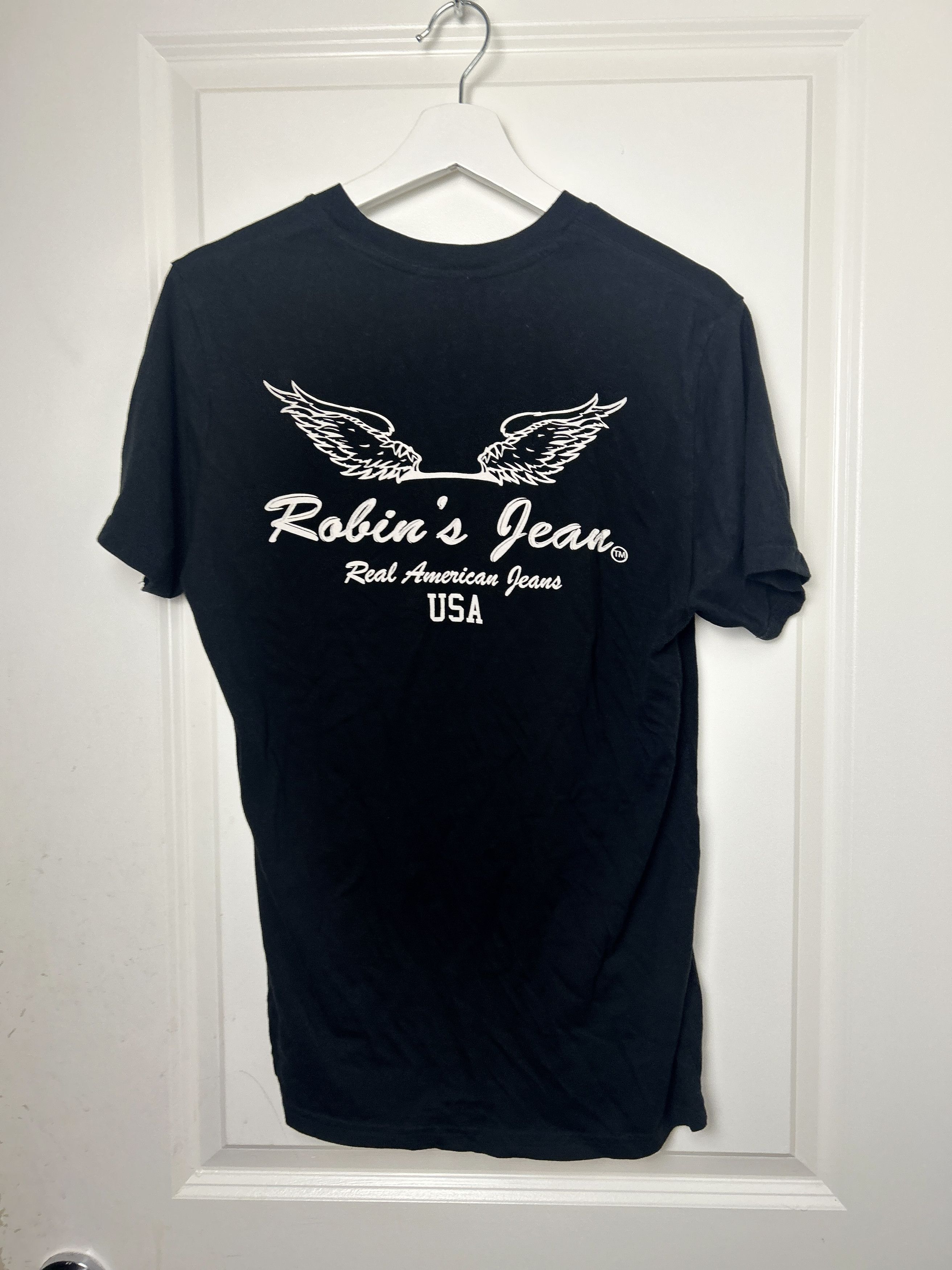 Robins Jeans ROBIN’S LOGO WINGS TEE IN BLACK WHITE Size US M / EU 48-50 / 2 - 2 Thumbnail