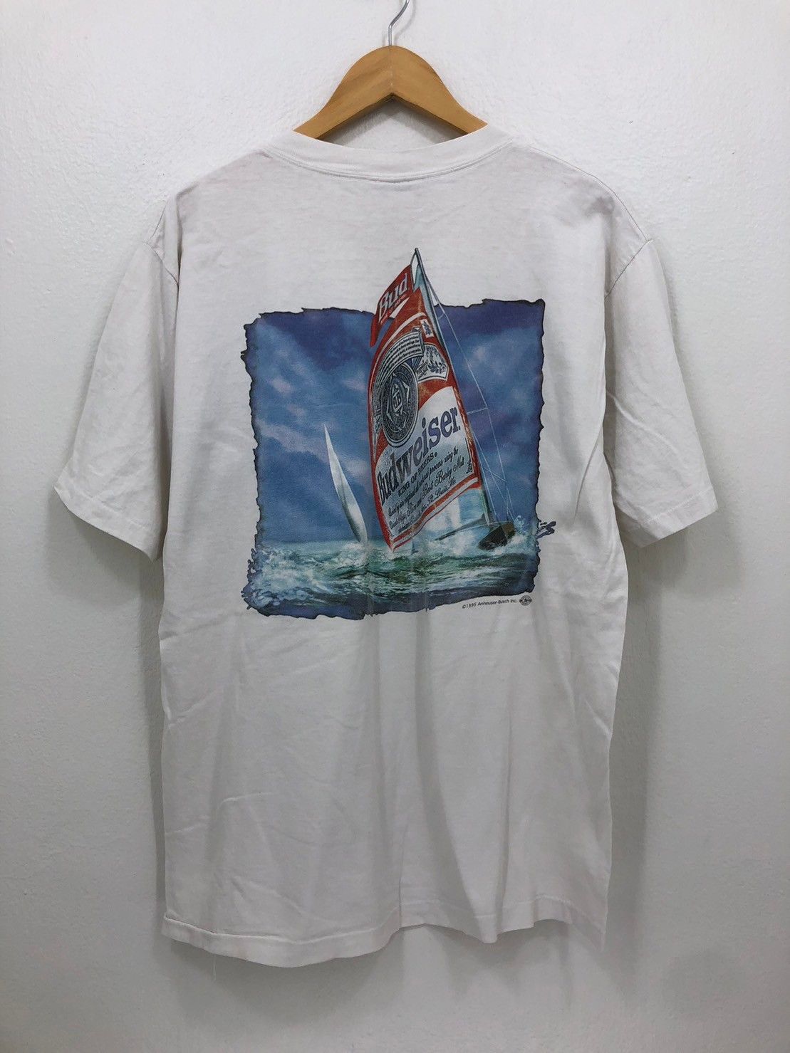 Budweiser × Vintage Vintage 1995's Budweiser shirt King of Beer wts01 Size US L / EU 52-54 / 3 - 3 Thumbnail