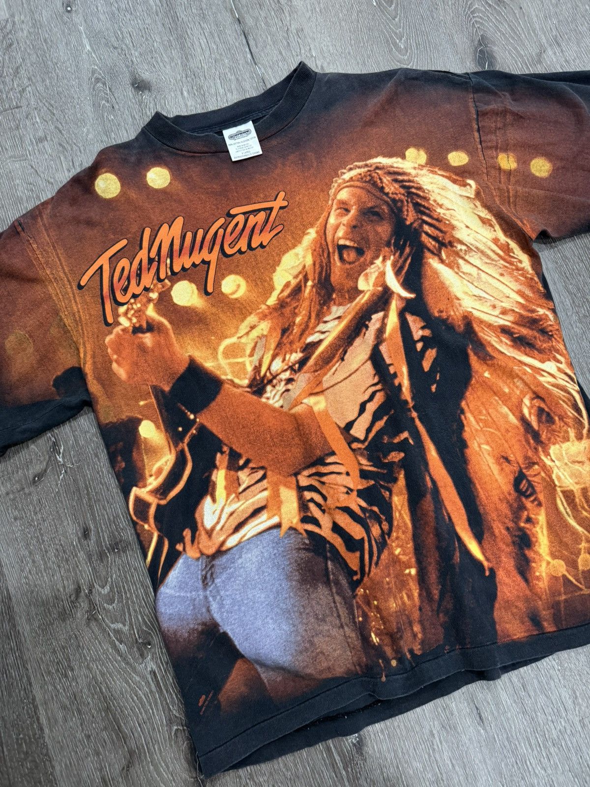 Vintage Vintage 90s All OverPrint 95’ Ted Nugent Bash Band TShirt XL Size US XL / EU 56 / 4 - 2 Thumbnail