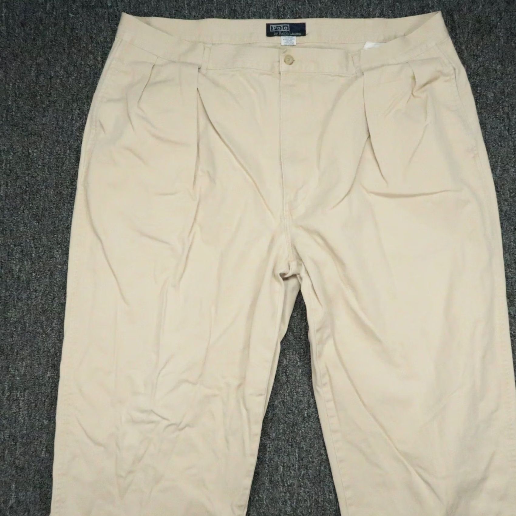 Polo Ralph Lauren VINTAGE Polo Ralph Lauren Pants Men 40x32 Khaki Tan Chino Double Pleat Twill Classic Size US L / EU 52-54 / 3 - 2 Thumbnail