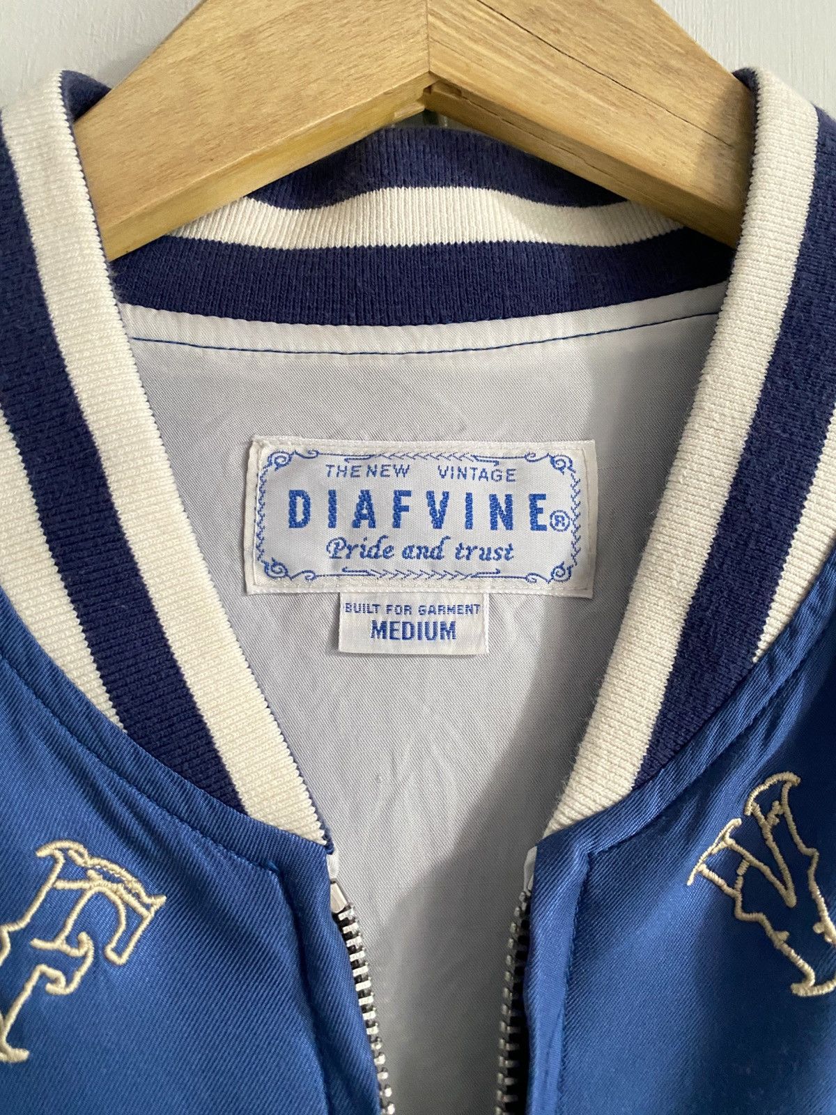 Japanese Brand Rare Vintage Sukajan Souvenir Jacket Blue / Silver Size US M / EU 48-50 / 2 - 14 Thumbnail