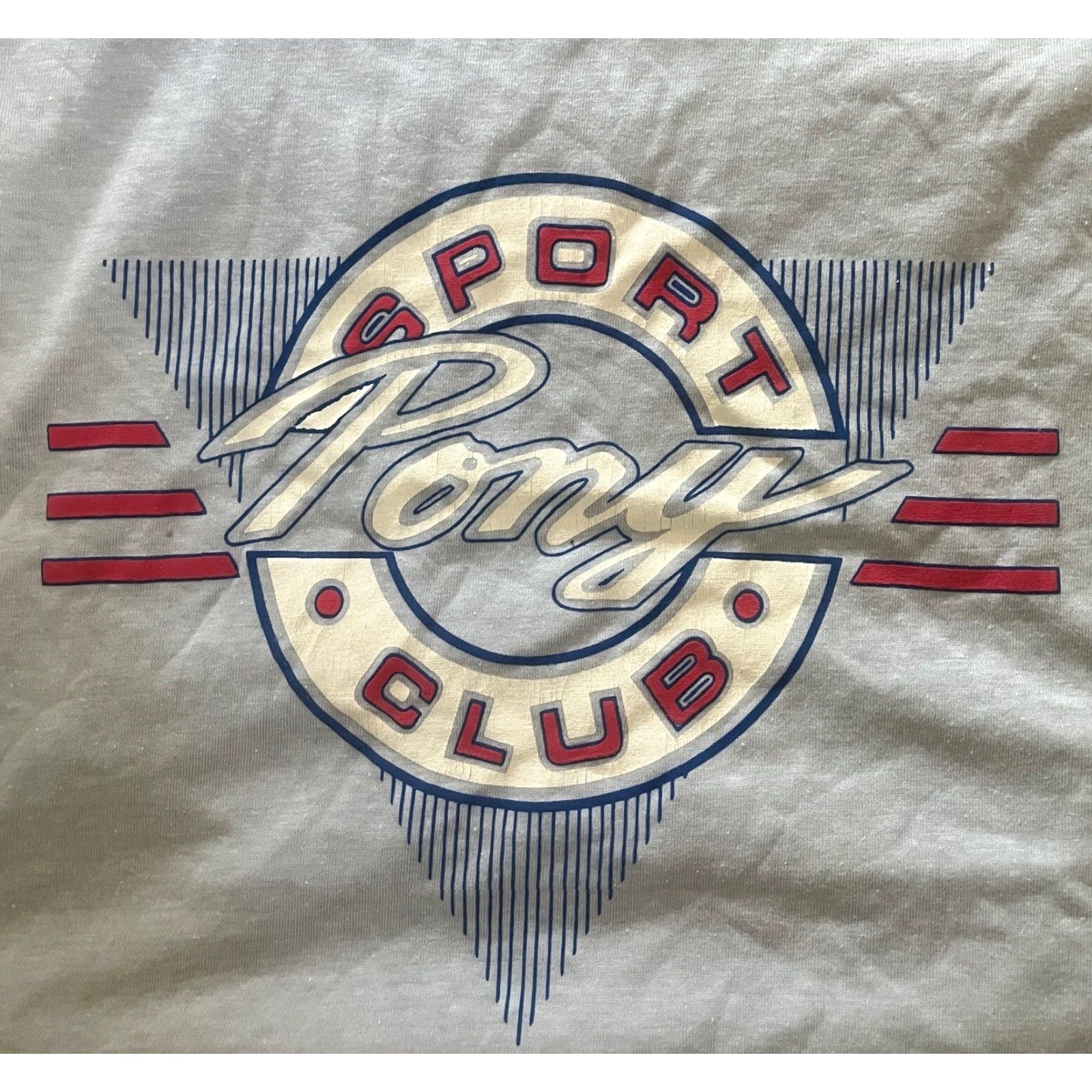 PONY VINTAGE PONY T-Shirt Mens M Gray 90s Deadstock NWT USA Made Crew Neck Cotton Blend 29" Long 18" Across 8.5" Sleeves Size US M / EU 48-50 / 2 - 4 Thumbnail
