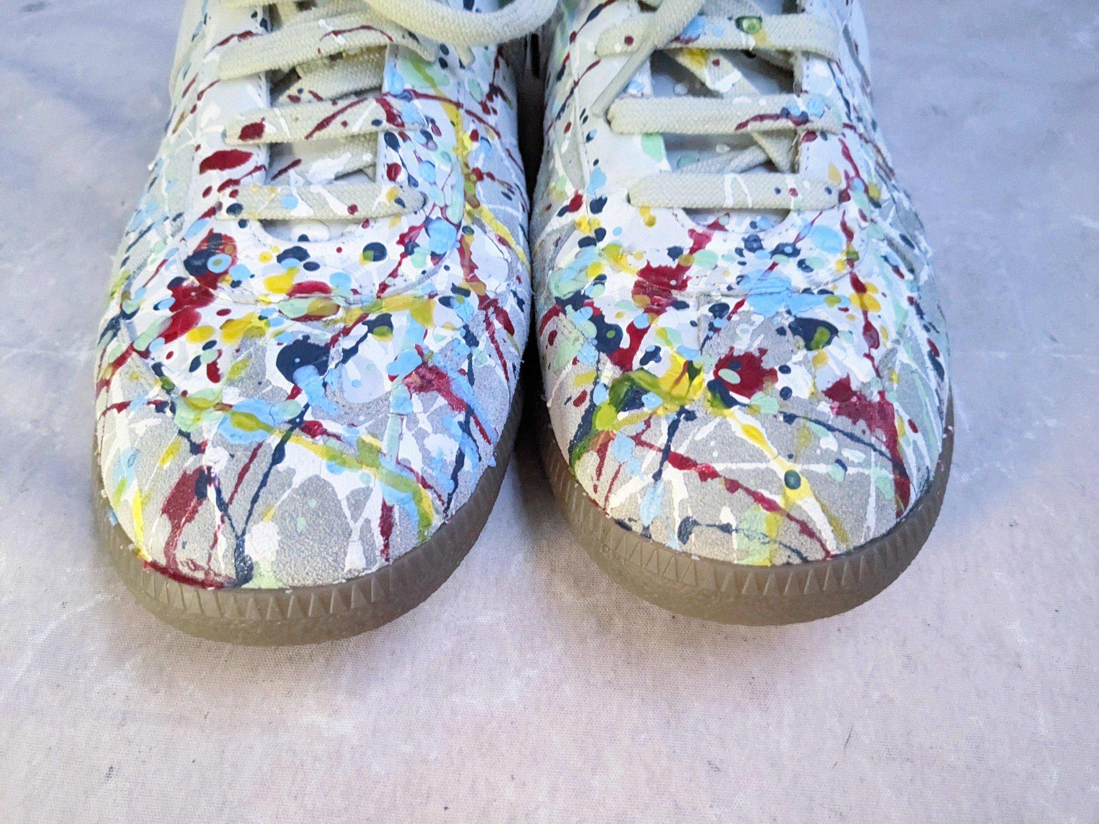 Maison Margiela Maison Martin Margiela White Replica Splatter Shoe Size US 12 / EU 45 - 4 Thumbnail