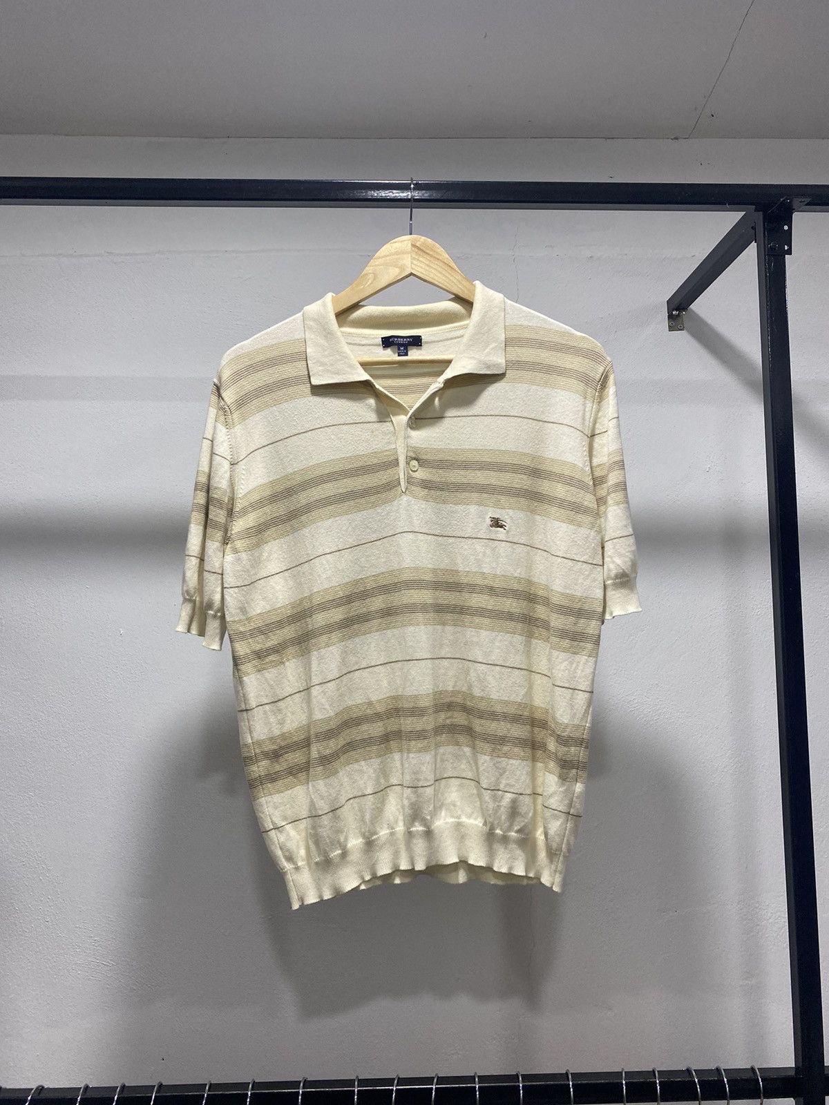 Burberry💥 Knit Polo Shirt Made in Italy 90s Novacheck