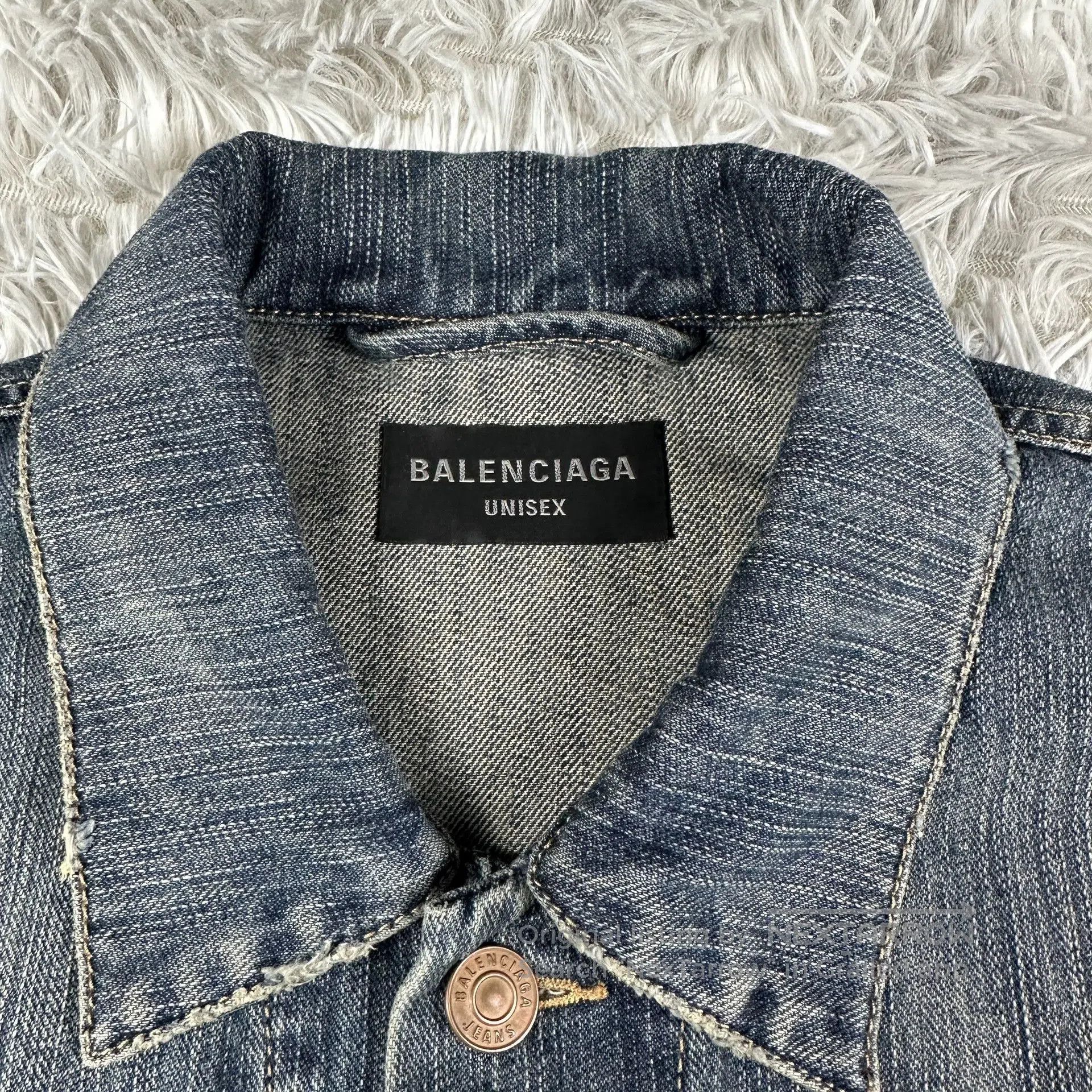 Balenciaga balenciaga double b logo denim jacket. Size US M / EU 48-50 / 2 - 3 Thumbnail