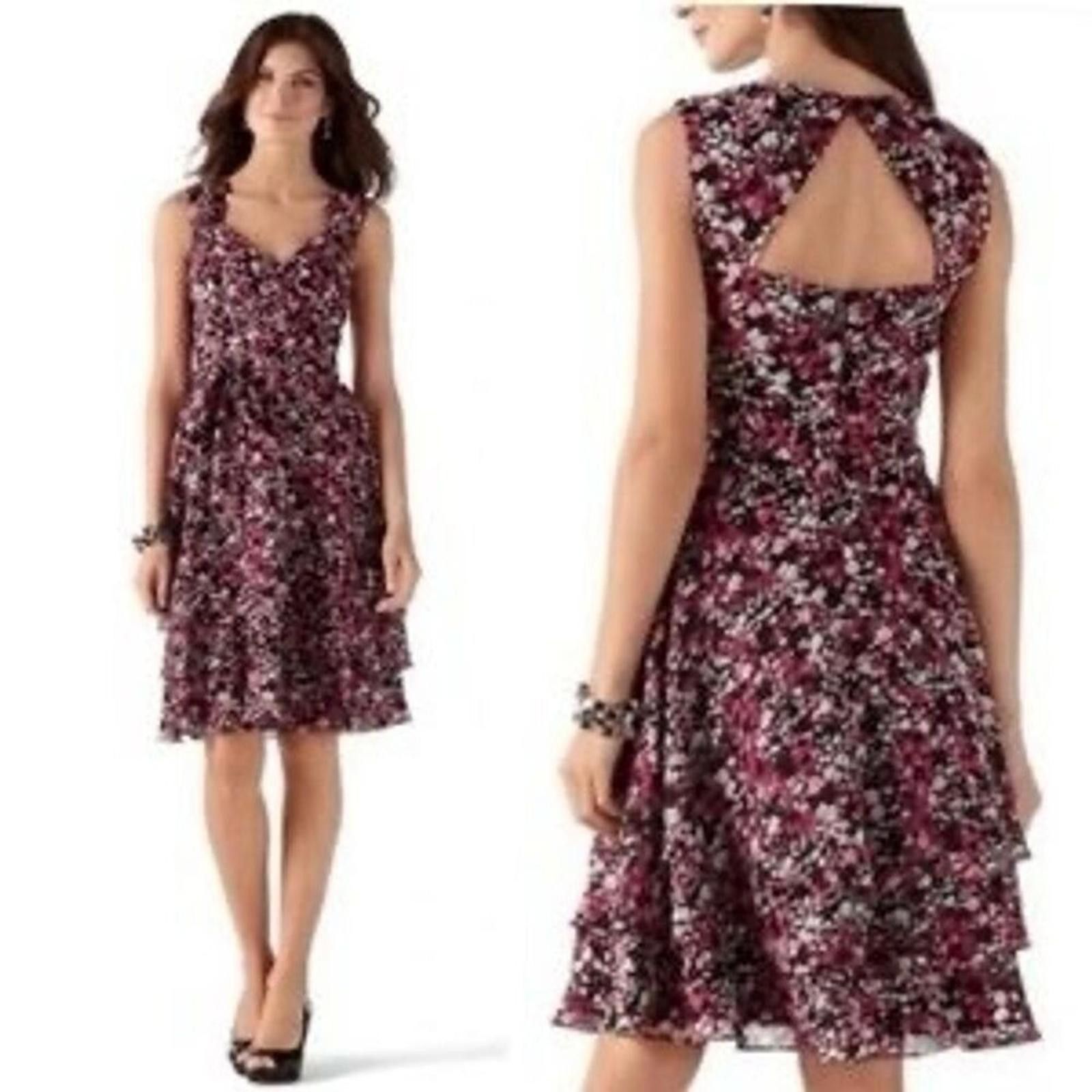 Other White House black market Fit Flare 4 Floral Black Feminine Size S / US 4 / IT 40 - 10 Thumbnail