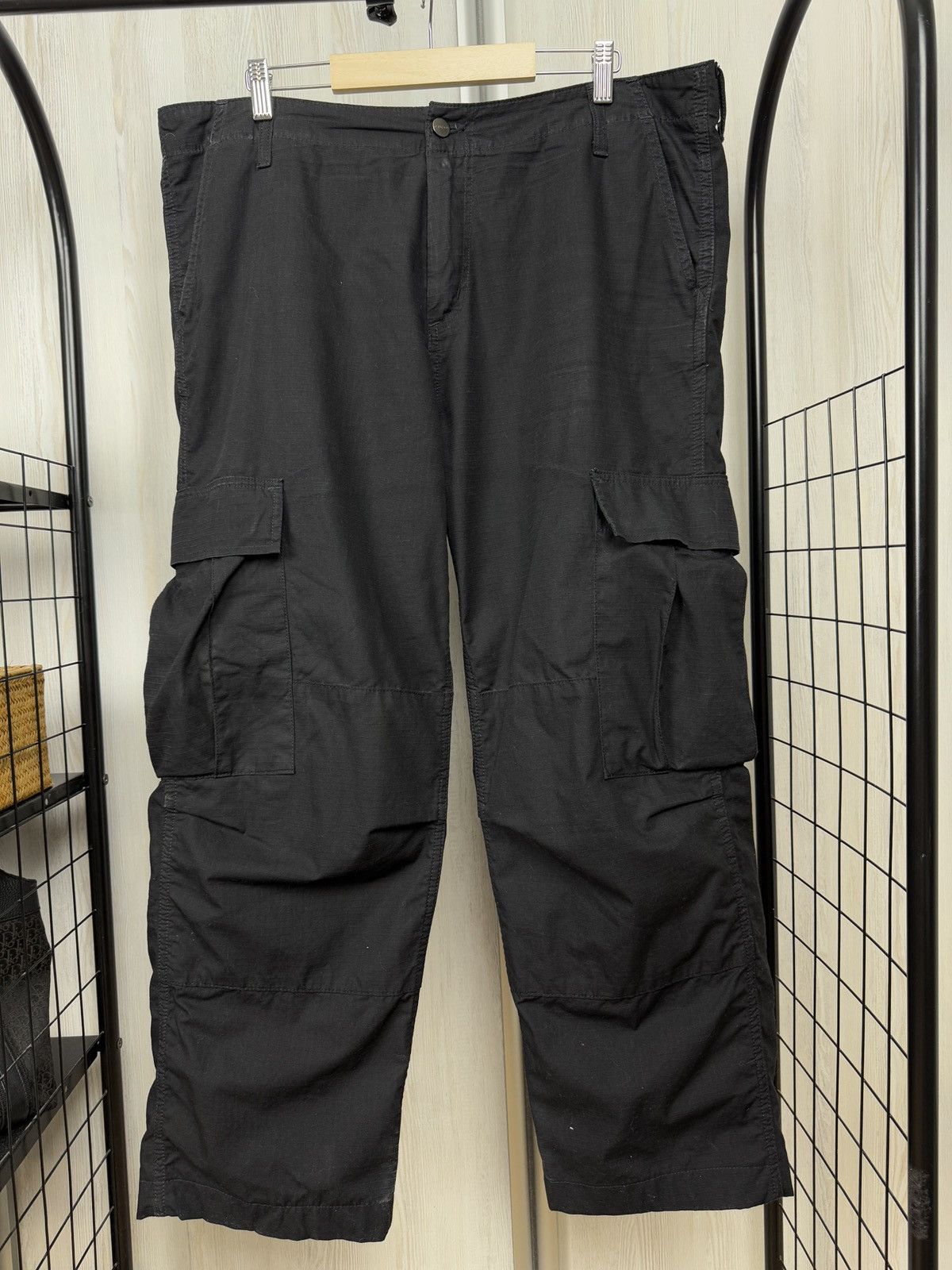 Carhartt Carhartt WIP Regular Cargo Pants Black distressed Size US 38 / EU 54 - 3 Thumbnail