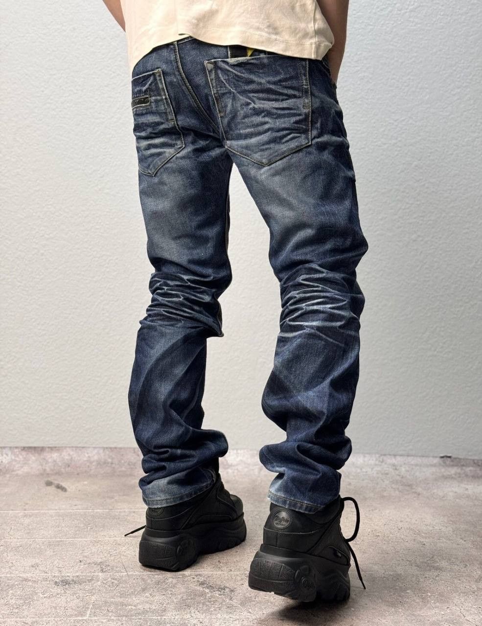 Tornado Mart Takeshy Kurosawa Sequin Logo Denim Pants Vintage Size US 32 / EU 48 - 5 Thumbnail