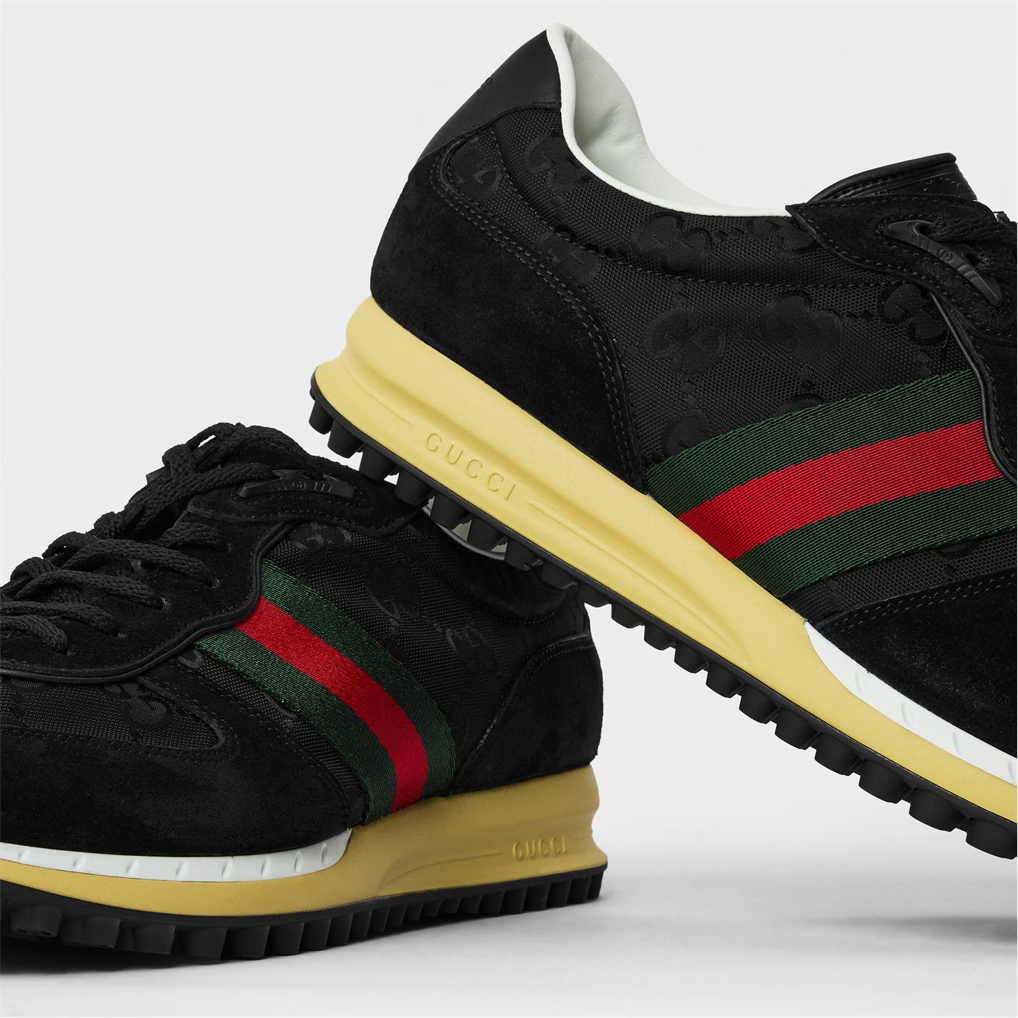 Gucci o1g2r1mq0426 Runners Sneakers in Black Size US 6.5 / EU 39-40 - 3 Thumbnail