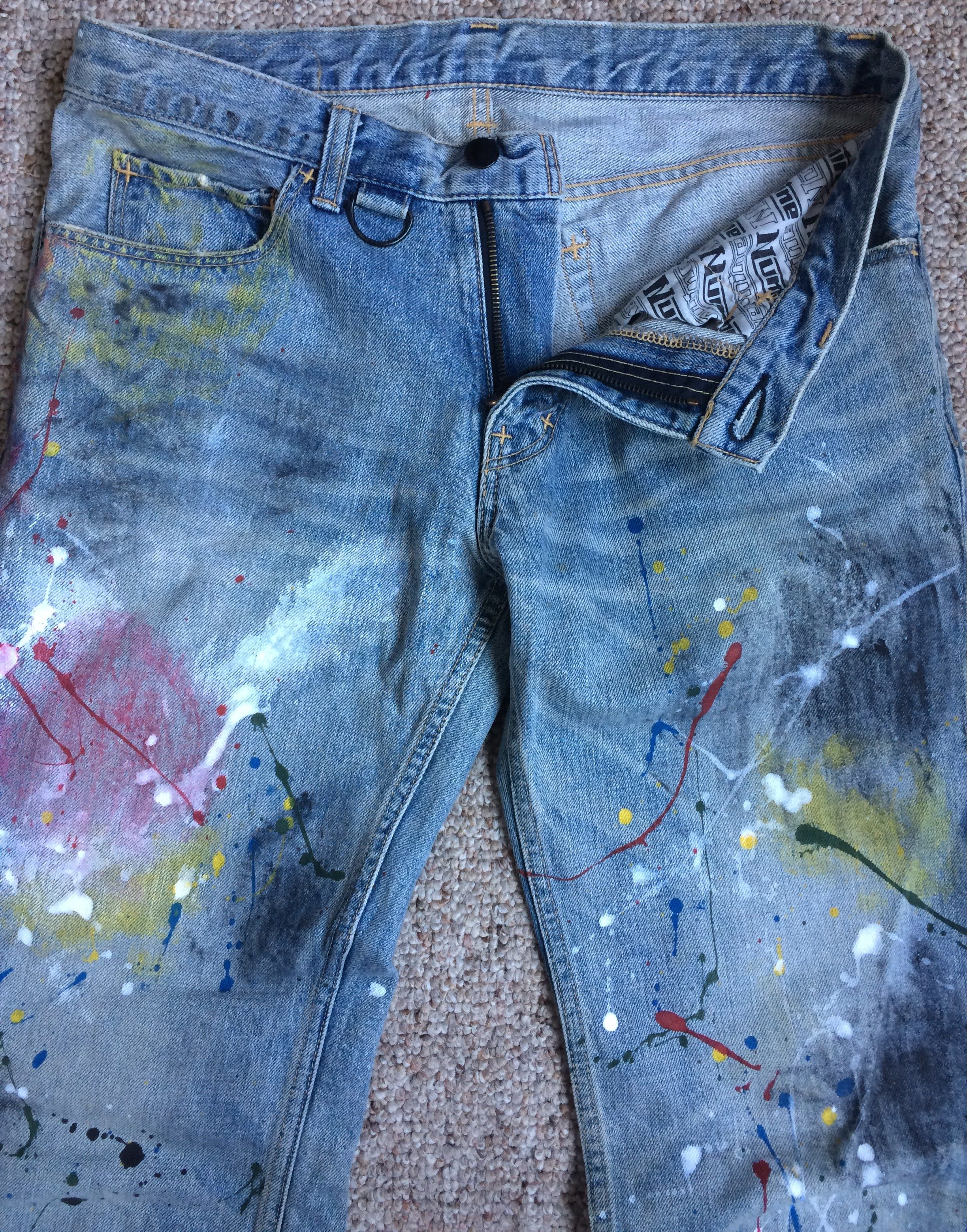 Number (N)ine SS06 Painted Denim Size US 30 / EU 46 - 3 Thumbnail