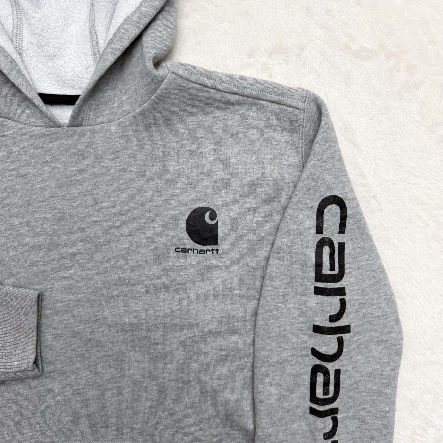 Carhartt Carhartt Hoodie Mens Small Gray Fleece Pullover Logo Pocket Pullover Sweatshirt Shirt Sweatshirt Size US S / EU 44-46 / 1 - 3 Thumbnail