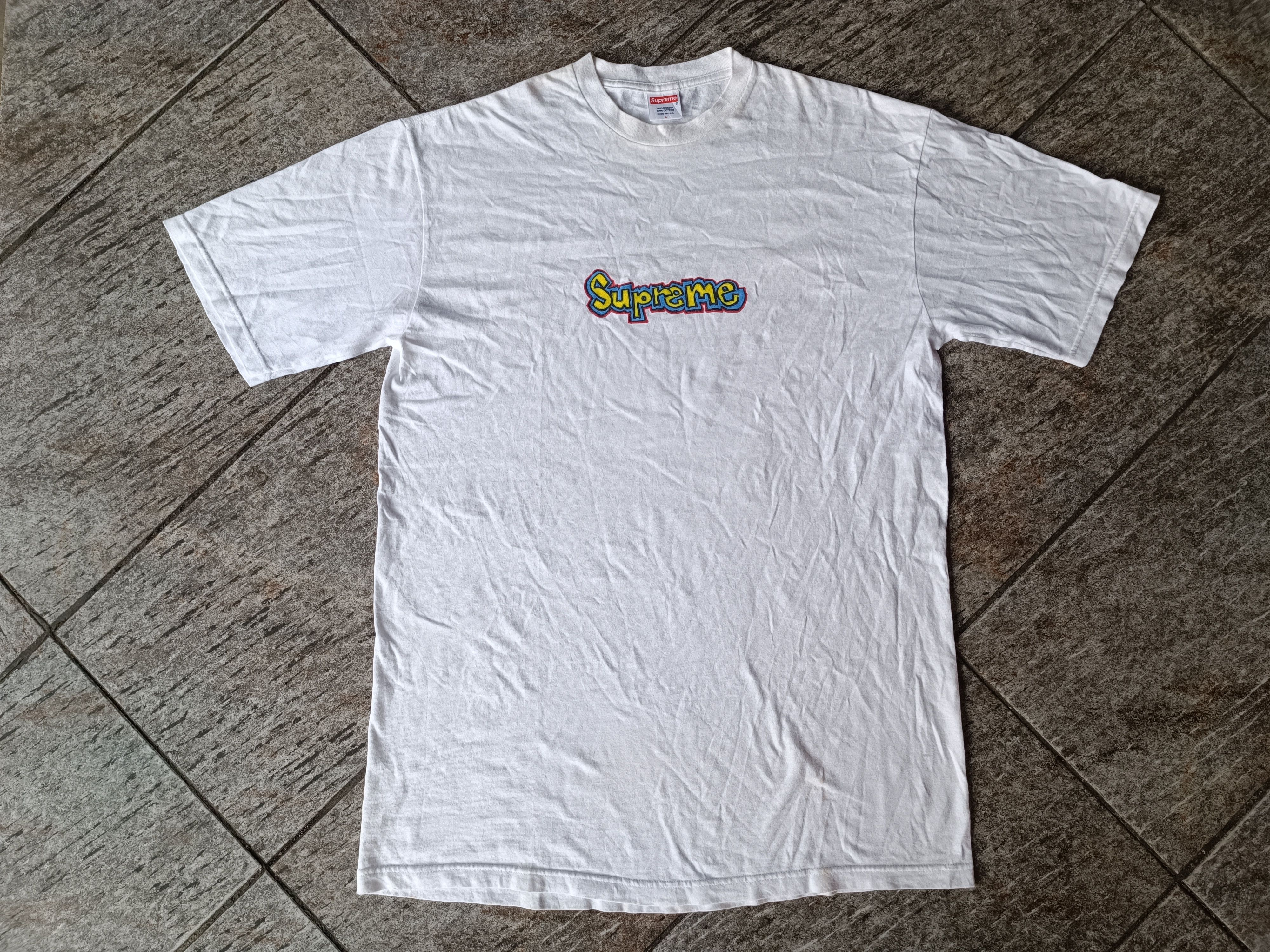 image of T Shirt Supreme X Mark Gonzales in White, Men's (Size Large)