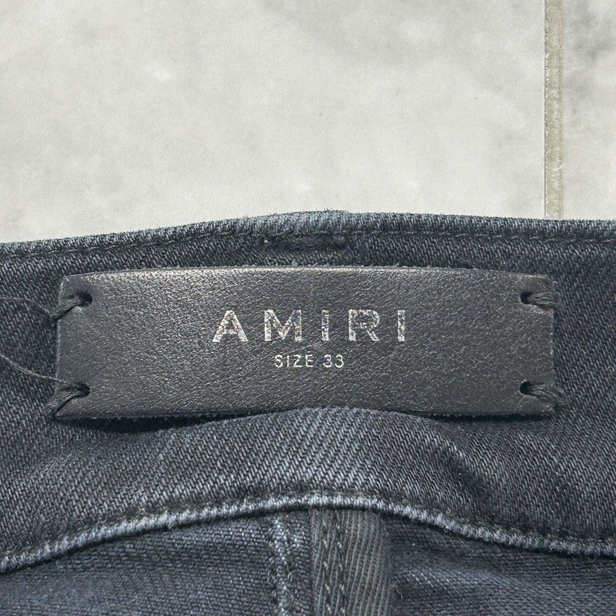 Amiri Amiri Broken Aged Black Knee Cut Slim Denim Jeans Size US 33 - 4 Thumbnail